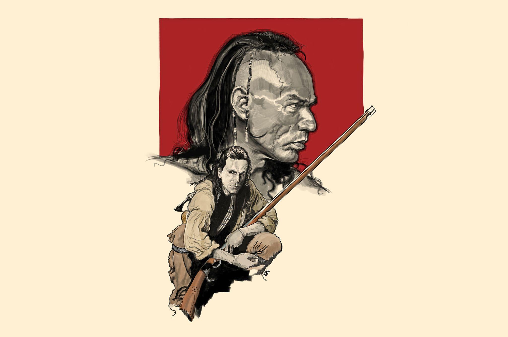 Photo Rifles Indians Man The Last Of The Mohicans, Daniel Day Lewis