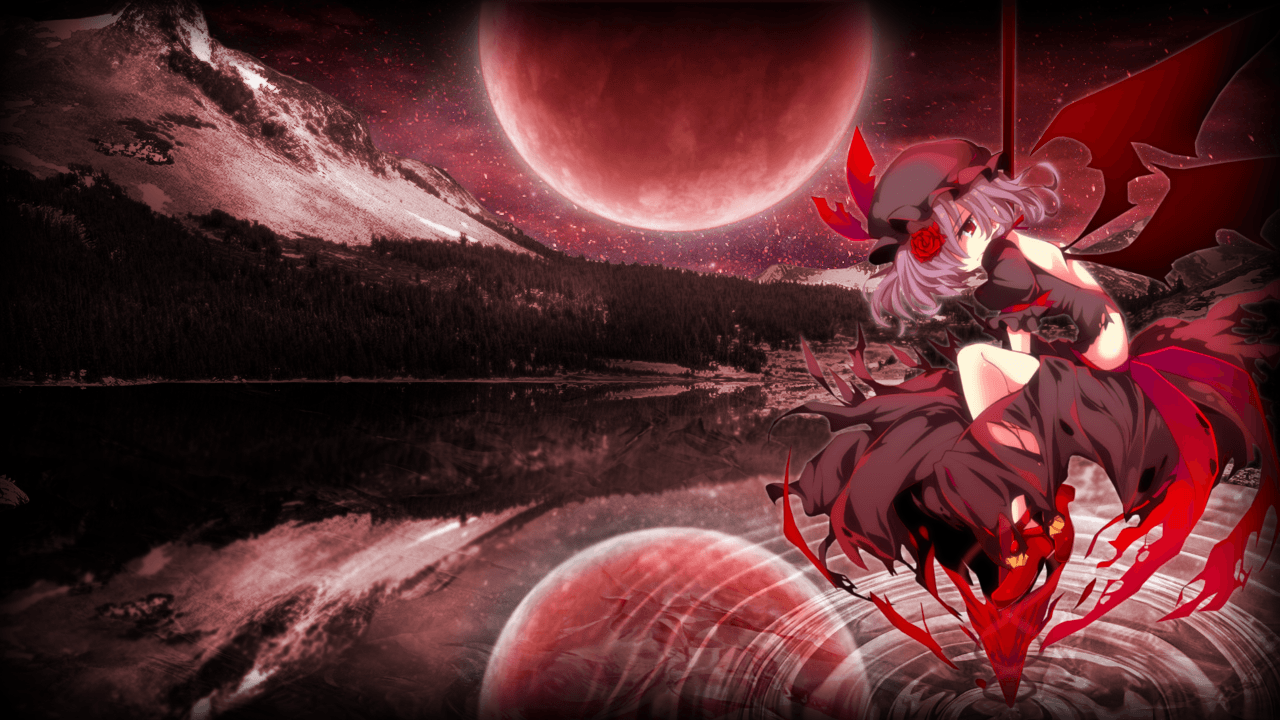 Remilia Blood Moon Wallpaper