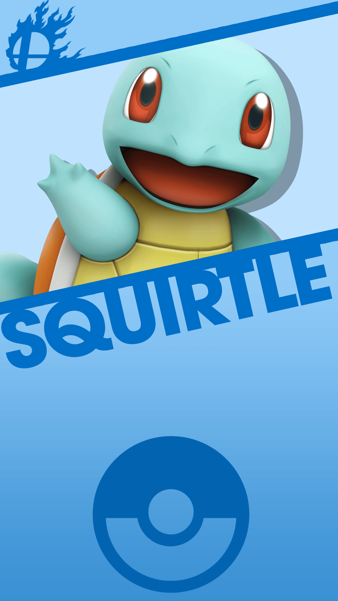 Squirtle Smash Phone Wallpaper
