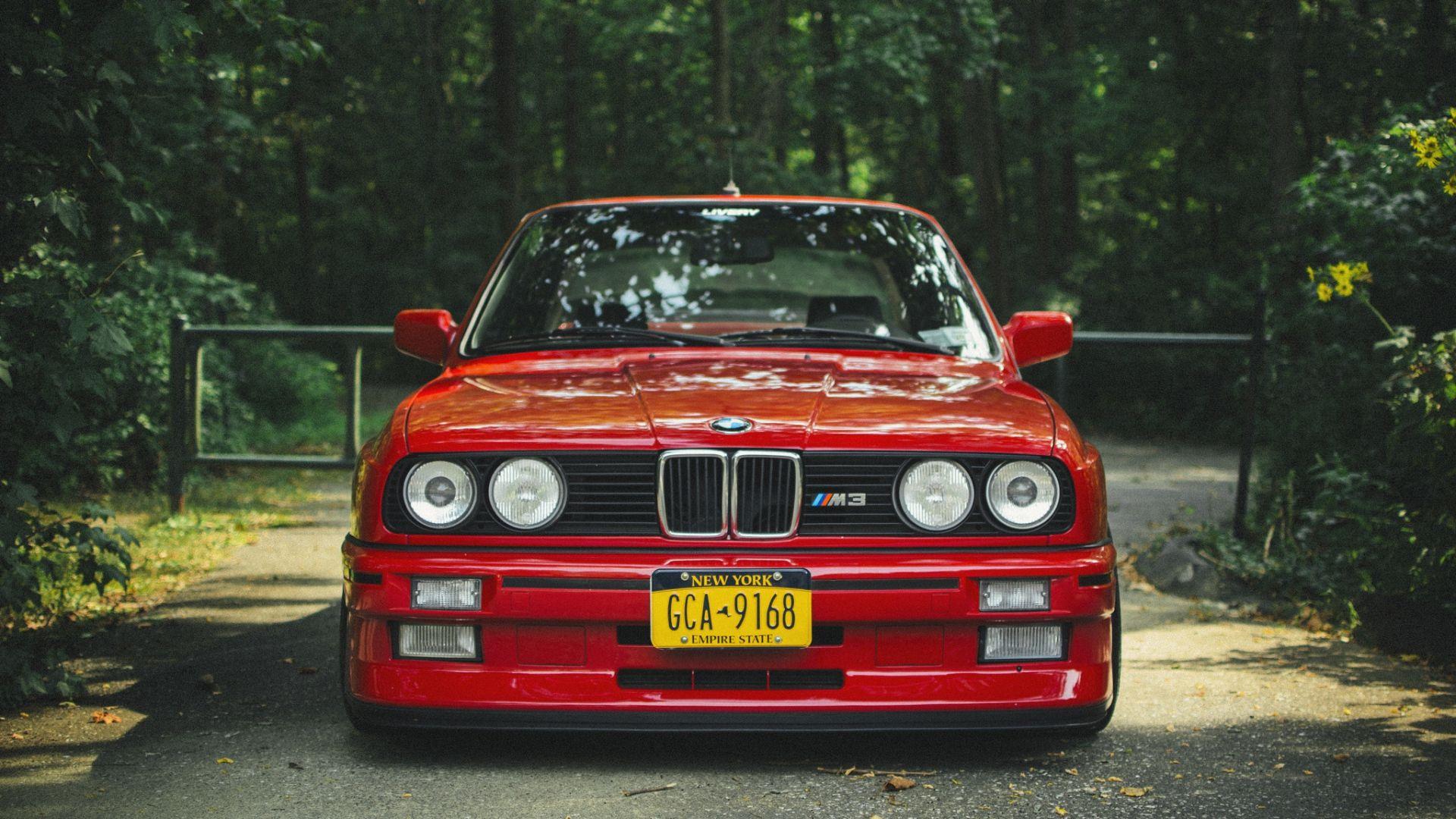 Download Wallpaper 1920x1080 Bmw, E M Red, Tuning Full HD
