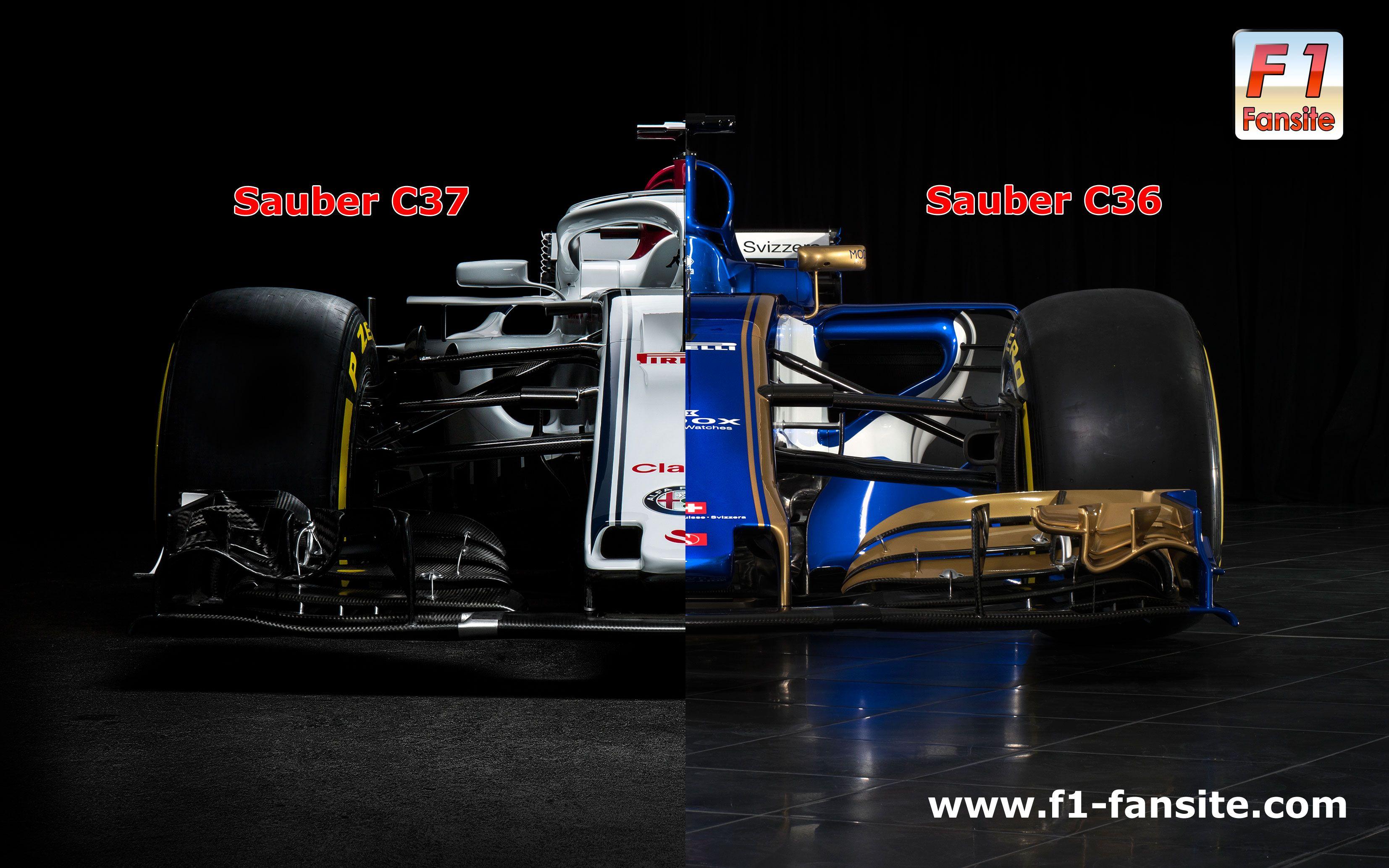 First comparison Sauber C36 VS Sauber C37 F1 car