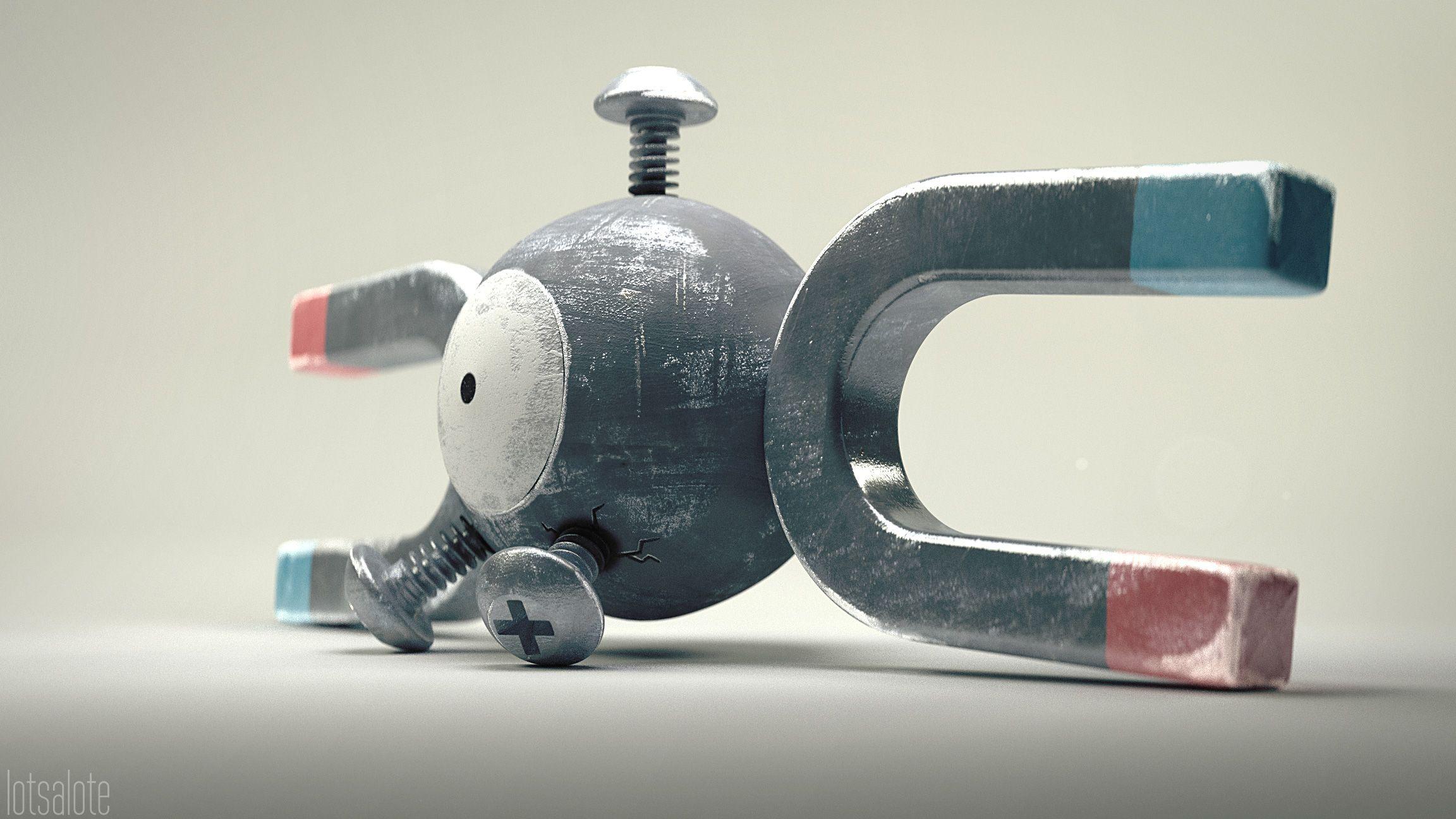 Magnemite Full HD Wallpaper and Backgroundx1296