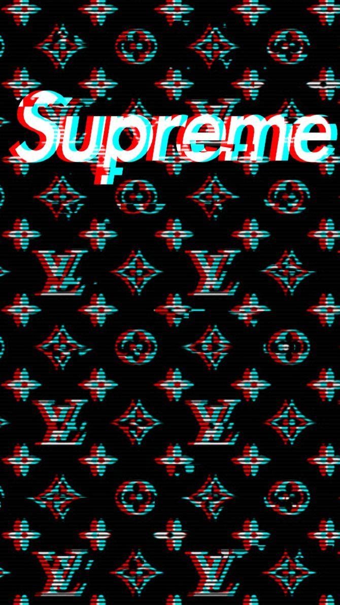 Louis Vuitton Supreme Mobile Wallpaper