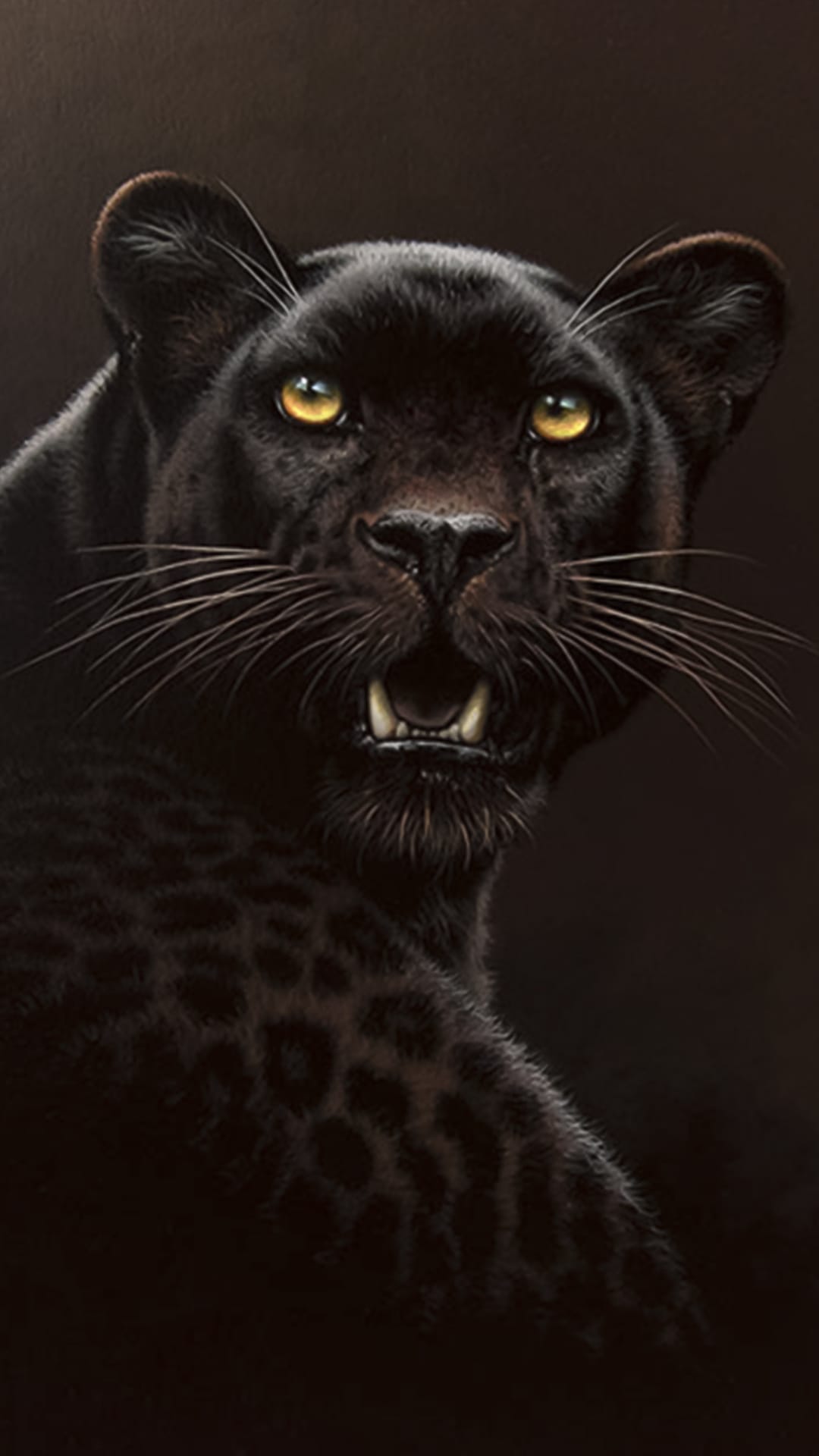Black Cheetah Wallpaper for Mobile