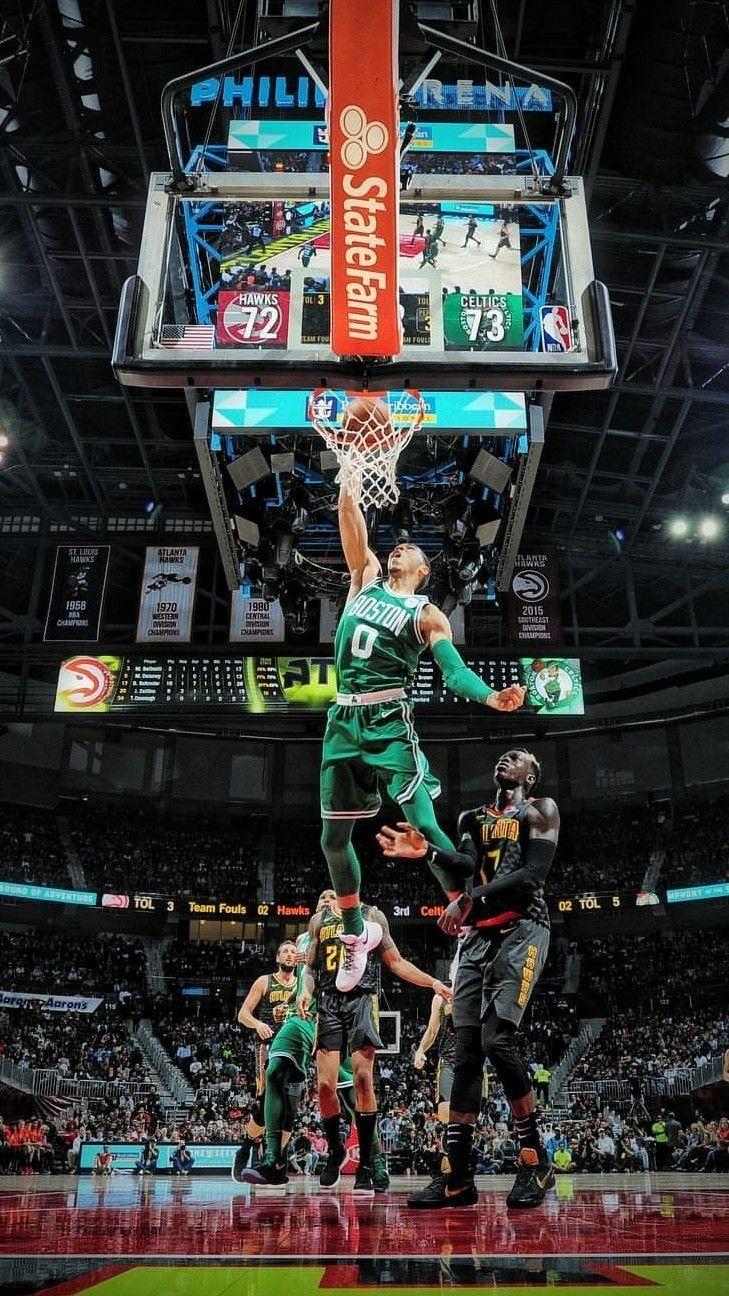 Jayson Tatum dunk Wallpaper. BASKETBALL. NBA, Nba