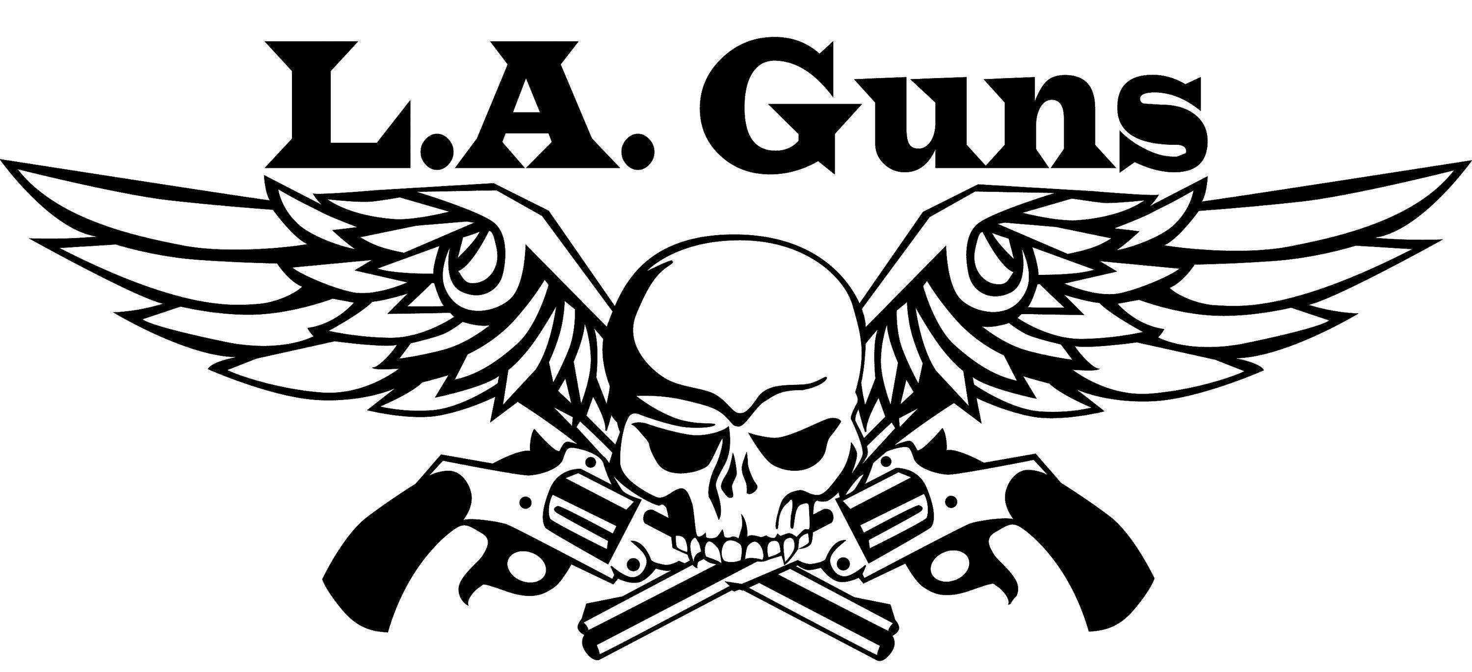 LA GUNS Hair Metal Heavy Guns Poster Dark Skull Weapon Wallpaper