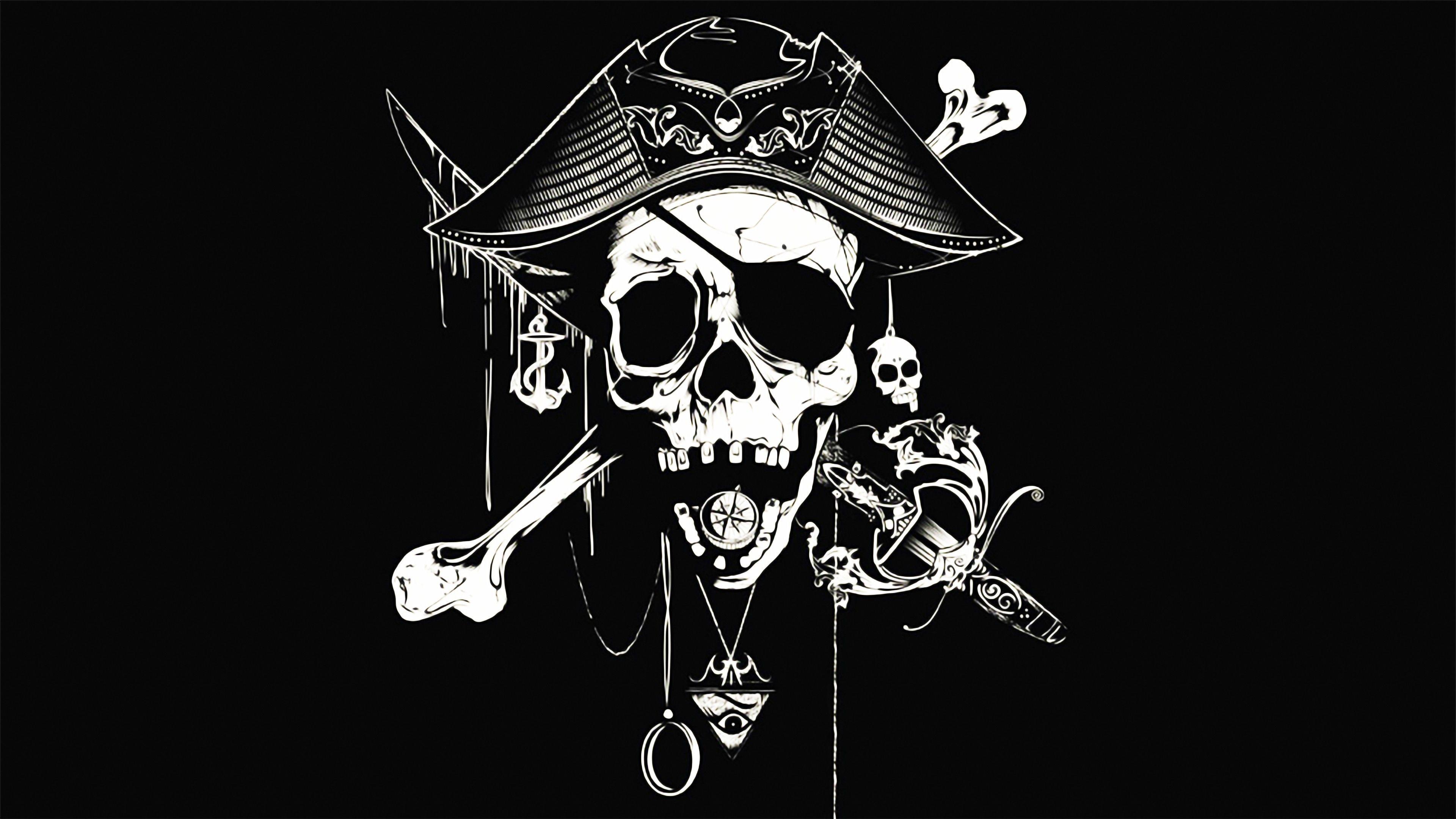 Pirate Skull Tricorn Wallpaper & Art Desktop