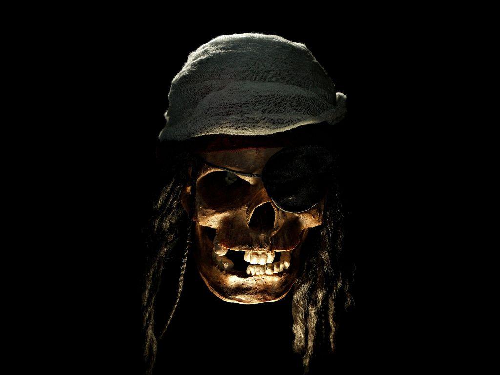 Pirate Skull Wallpaper. Ahoy! This day be speak like a scur