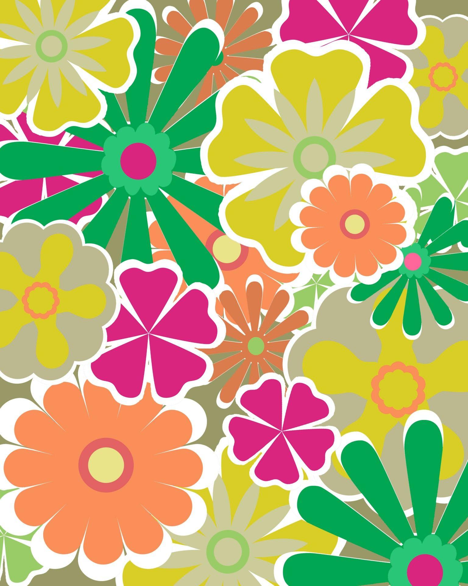 Flower Power Background. IPhone wallpaper. Background