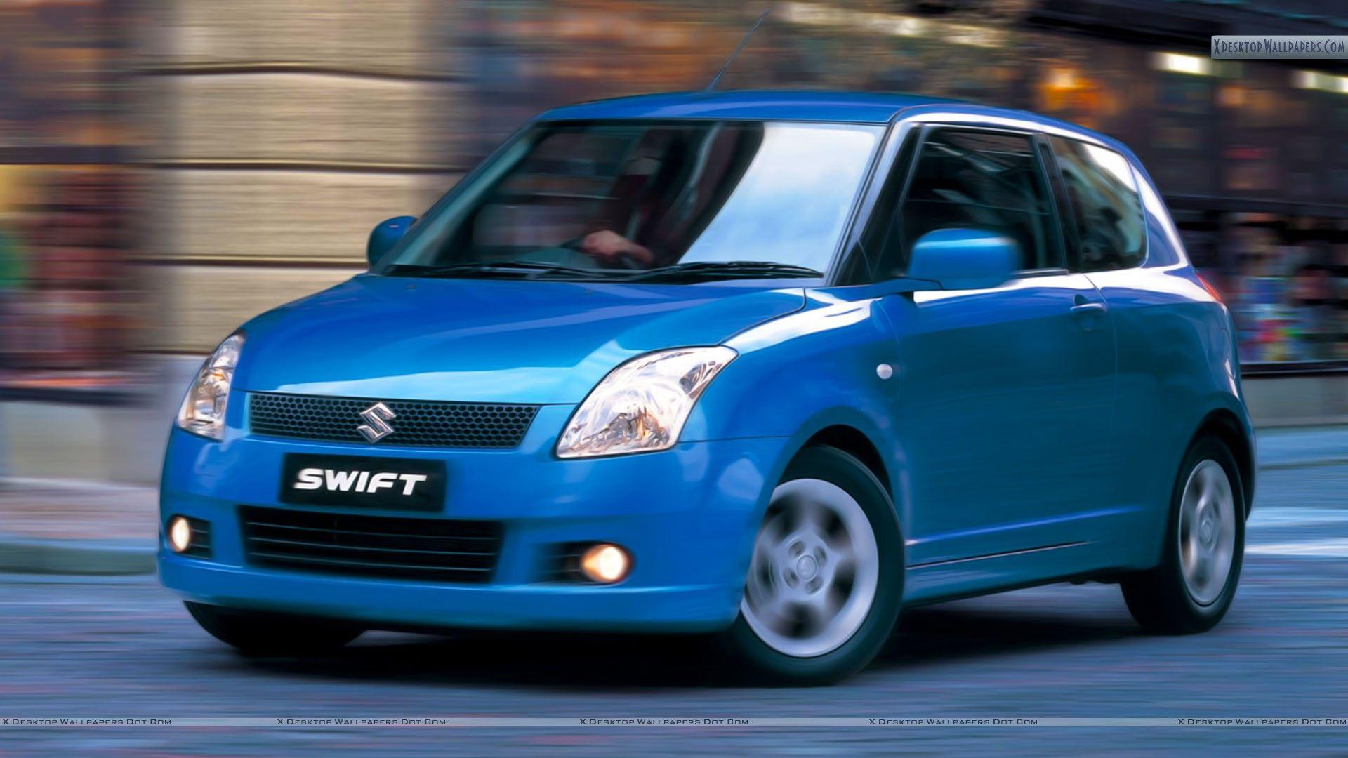 Suzuki Swift Sport Blue Car Outside Street Wallpaper