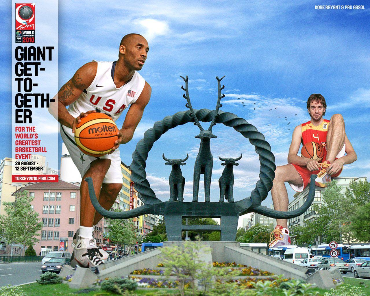 kobe bryant and pau gasol fiba world championship 2010 wallpaper photo