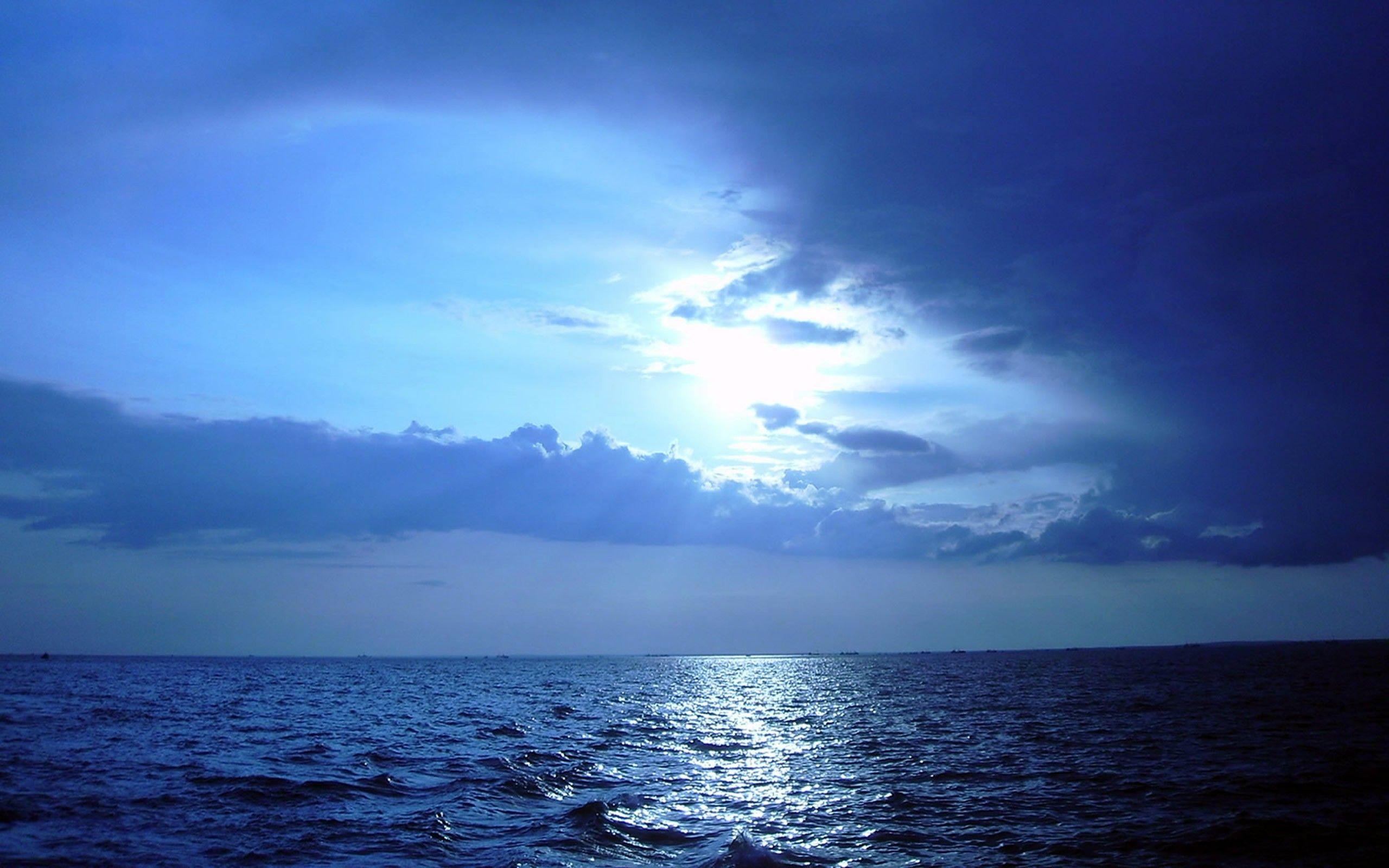 Oceans: Reflection Solstice Clouds Summer Ocean Nature Blue Twilight