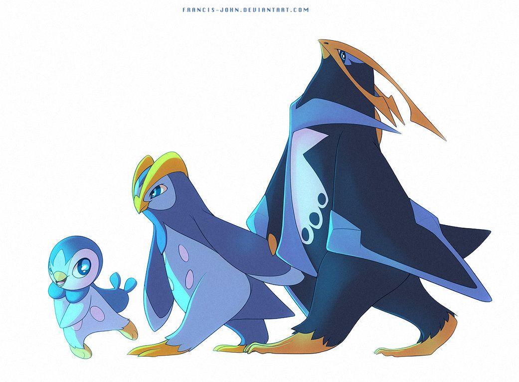 Piplup Prinplup And Empoleon By Francis John