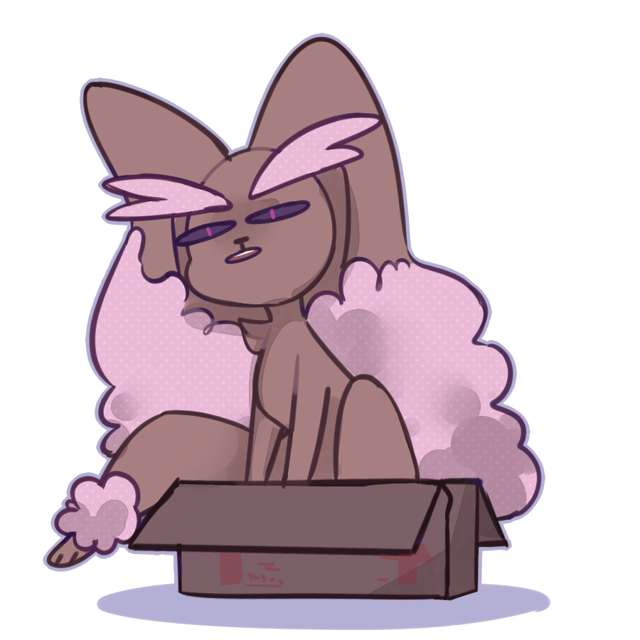 Shiny Lopunny in a box. Pokémon