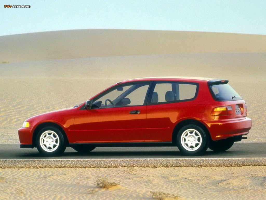 Honda Civic Hatchback US Spec (EG) 1991–95 Wallpaper (1024x768)