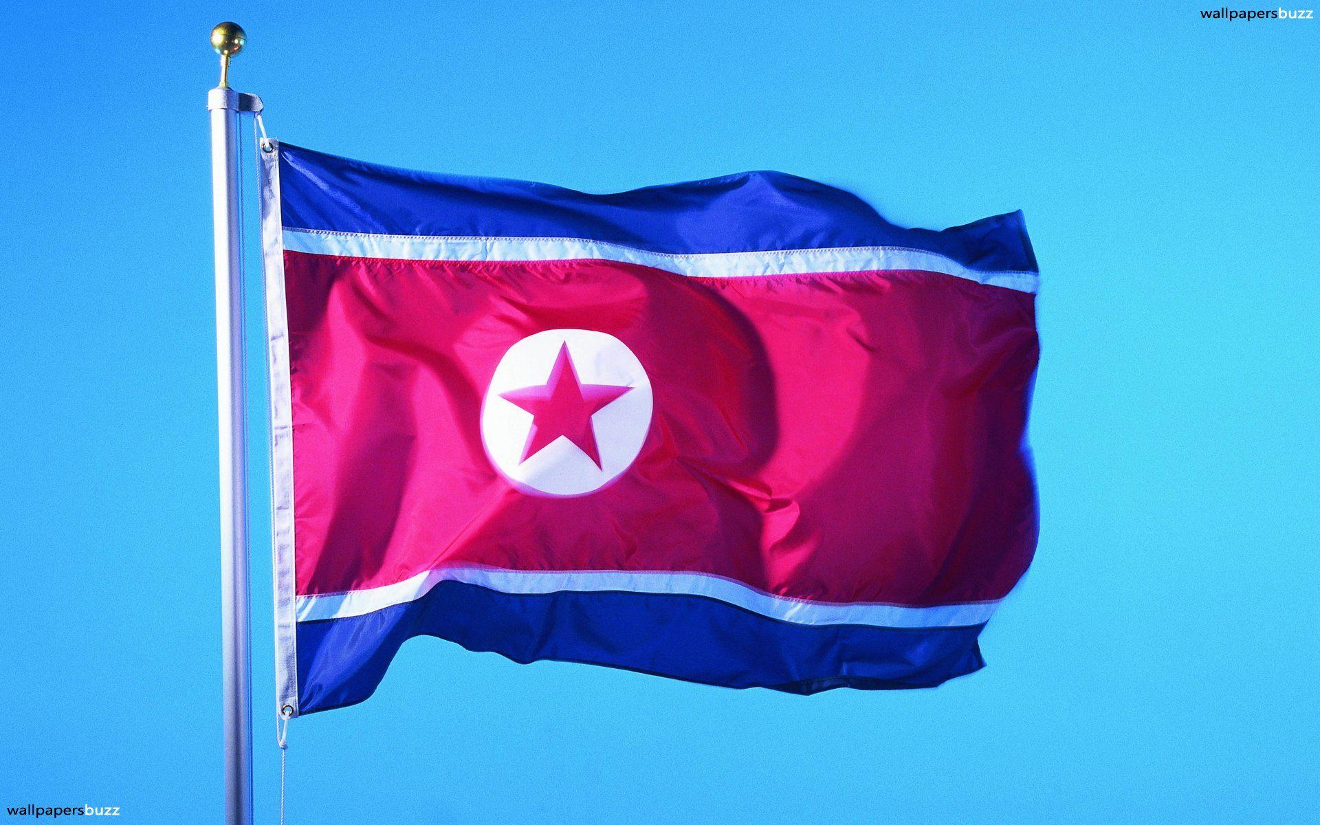 The flag of North Korea HD Wallpaper