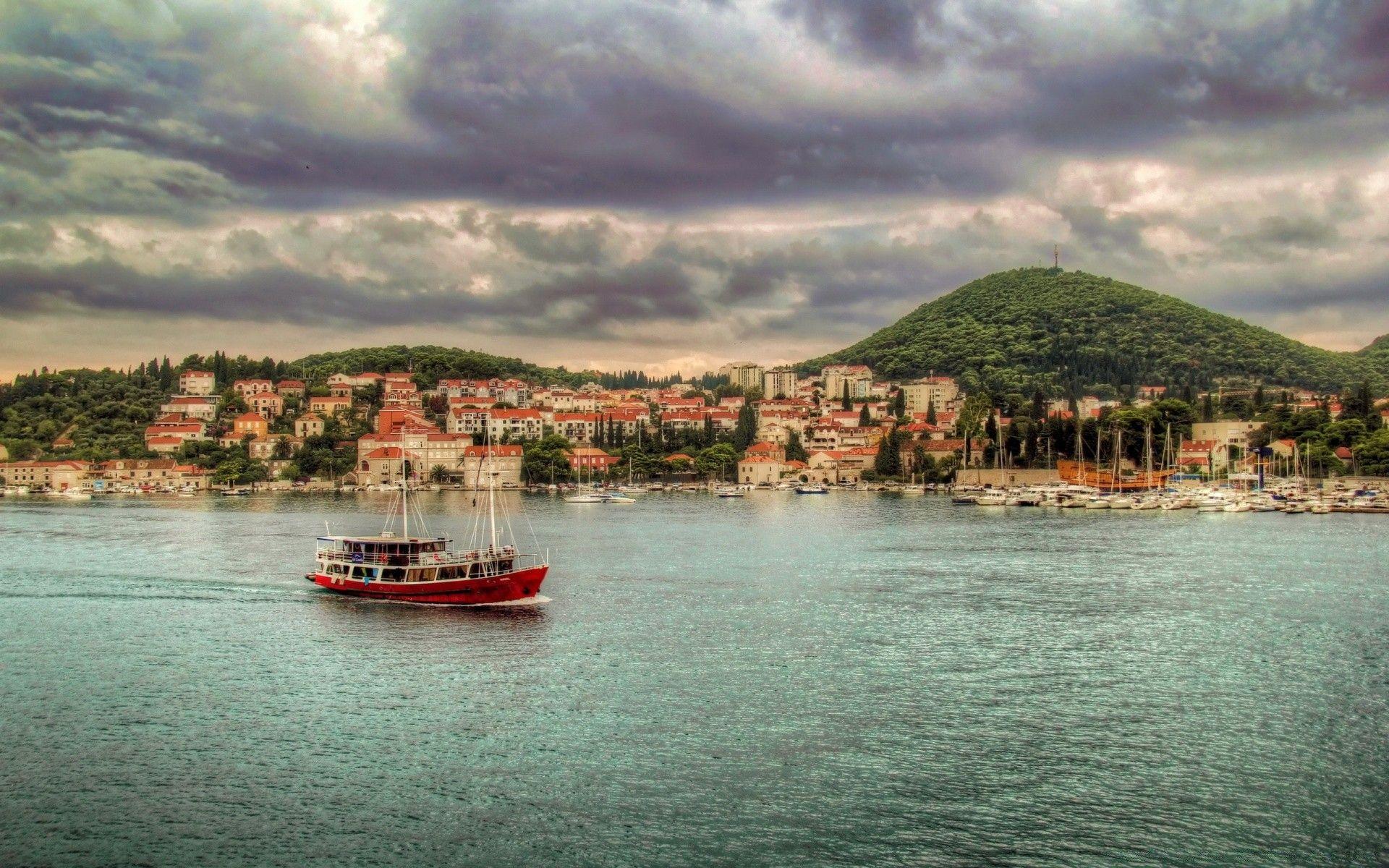 Dubrovnik, Croatia, Boat. Android wallpaper for free