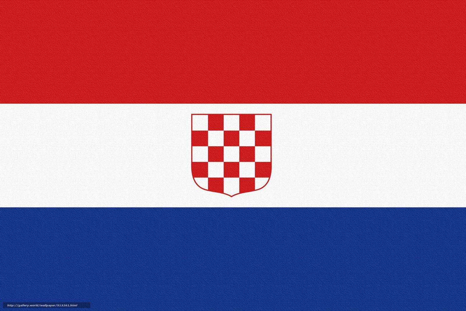 Download wallpaper flag, Croatia free desktop wallpaper in