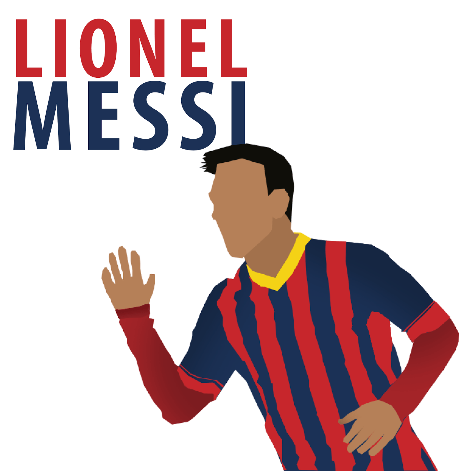 Lionel Messi cartoon wallpaper ( Minimalist)