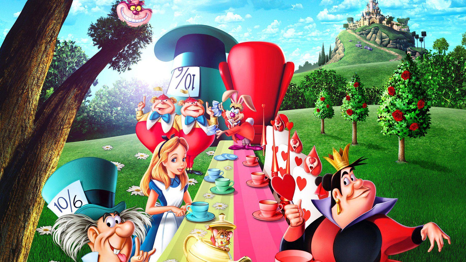 Alice In Wonderland Cartoon Hd Desktop Backgrounds All Hd Wallpapers