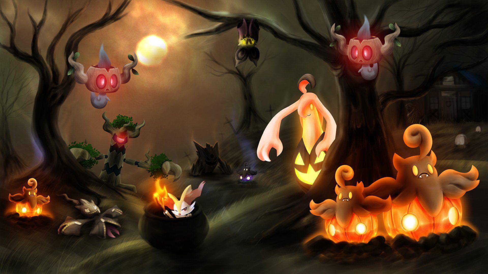 Pokemon Pumpkaboo Halloween Wallpaper. Image Wallpaper