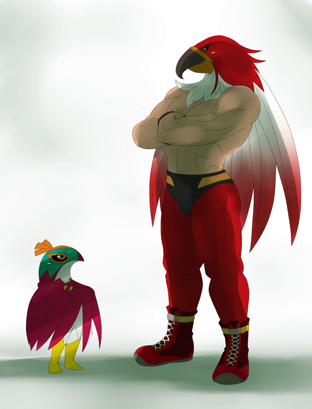 Hawlucha from Pokemon and Tizoc from King of Fighters. Pokémon