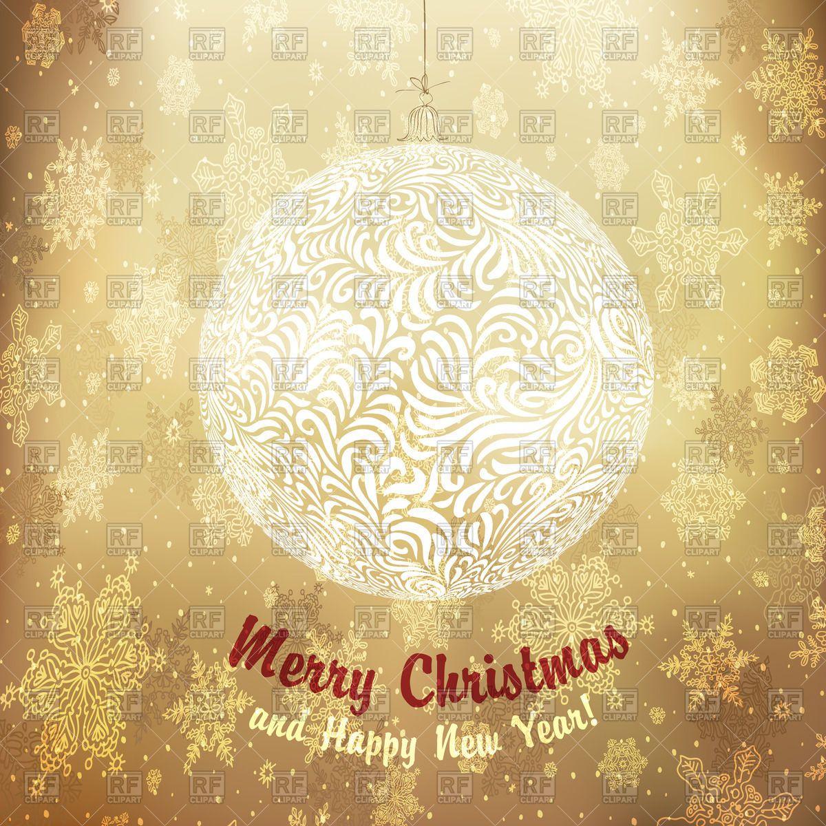 Ornamental stylish Christmas ball on sepia background covered
