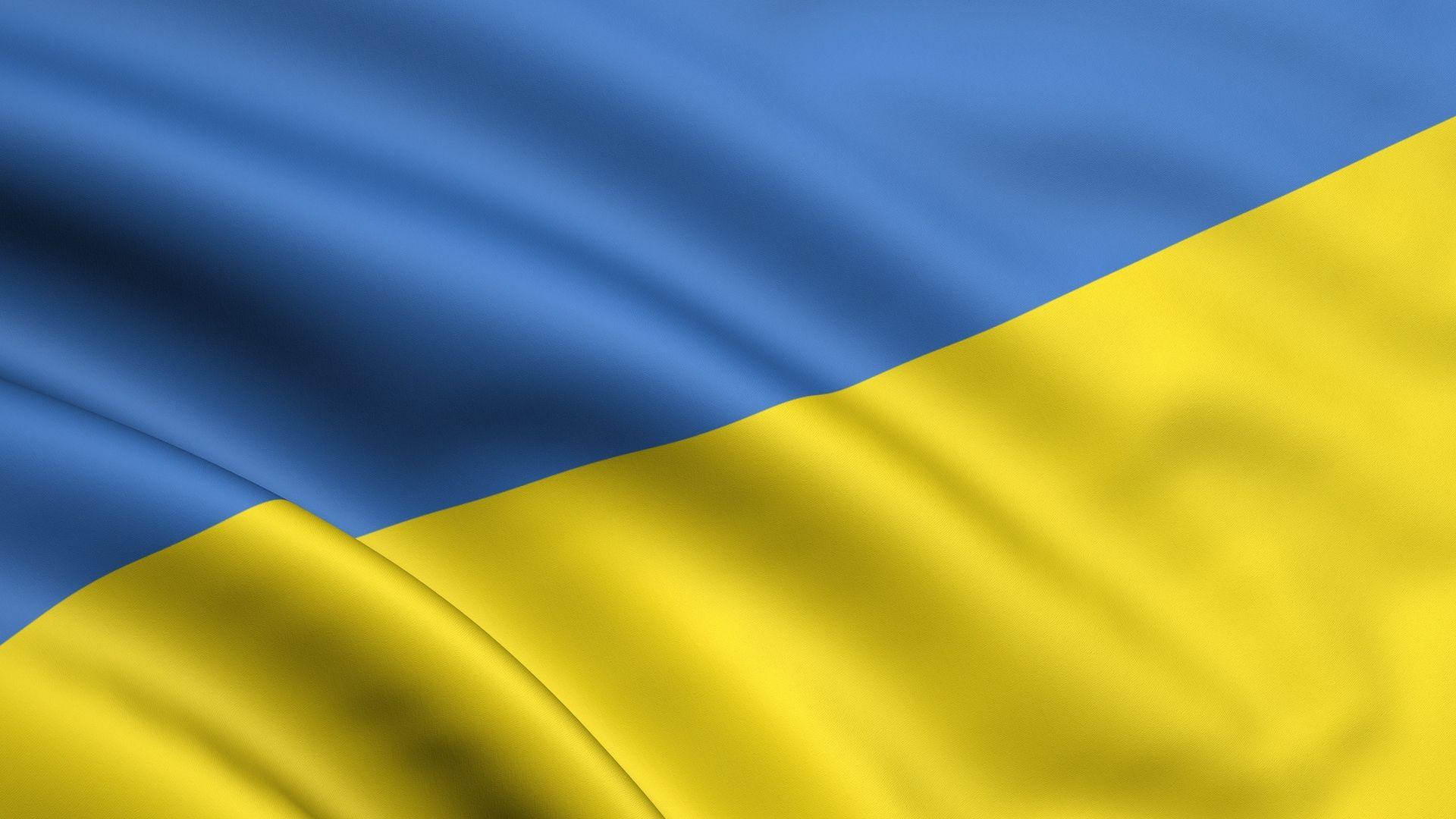 Download wallpaper 1920x1080 yellow, blue, flag, ukraine full HD