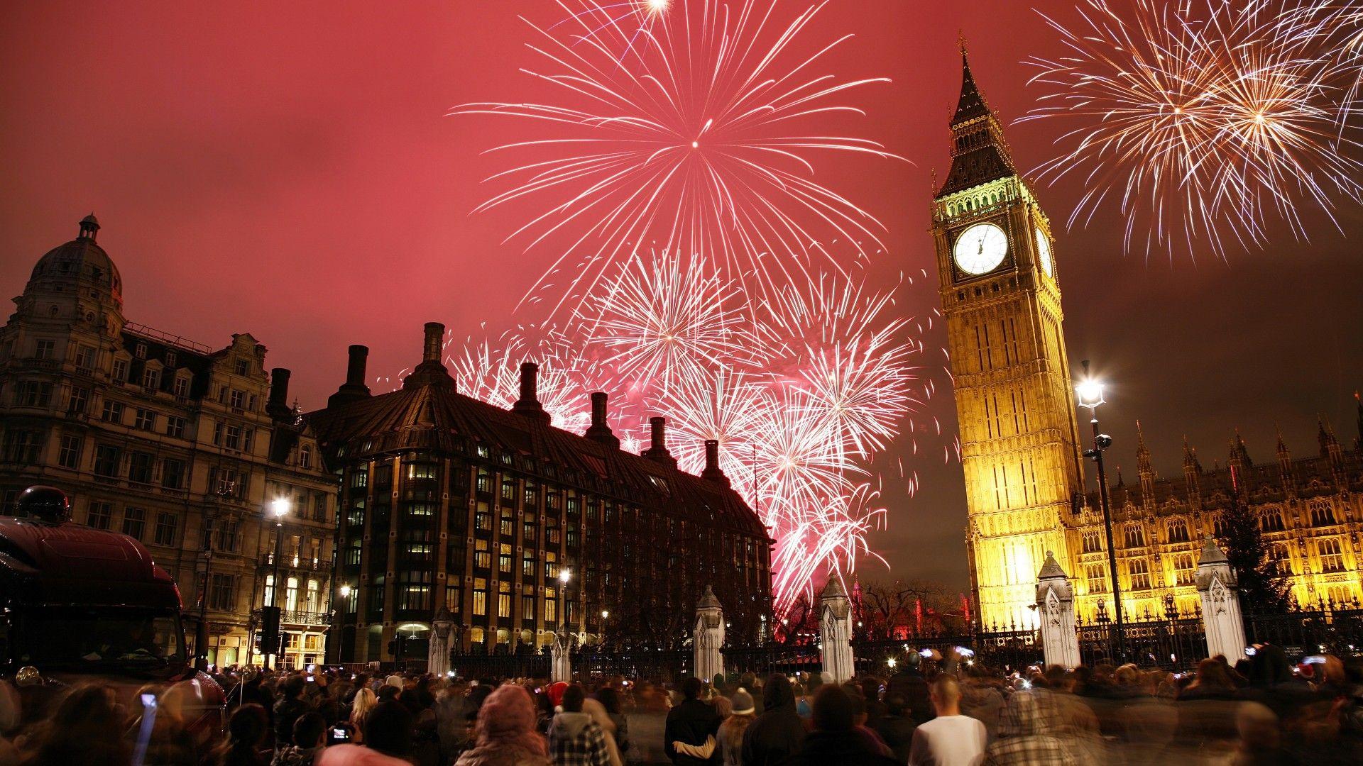 Wallpaper New Year's Eve, London, Big Ben, 4K, World