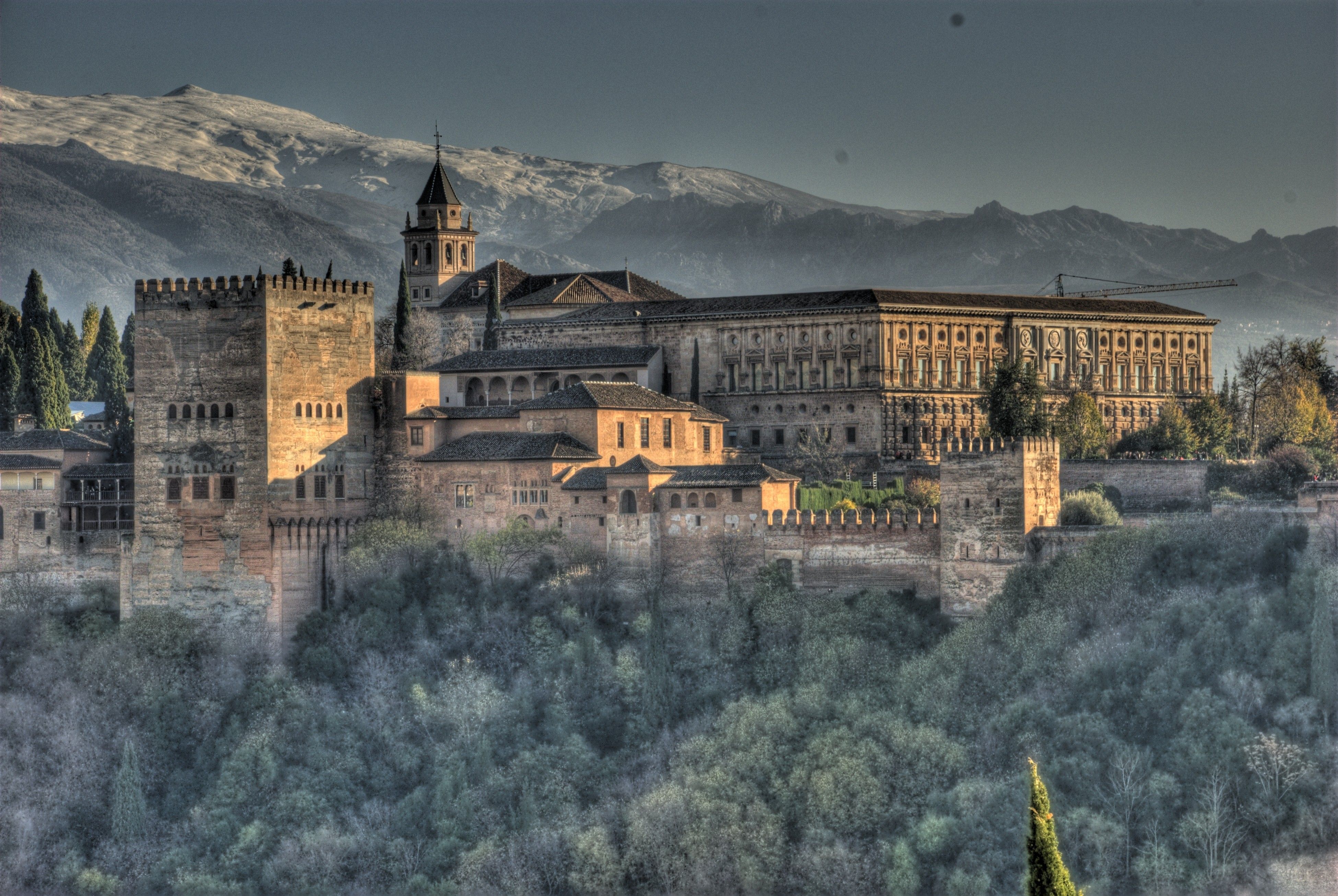 Alhambra Palace in Granada Spain Tourist Place Wallpaper