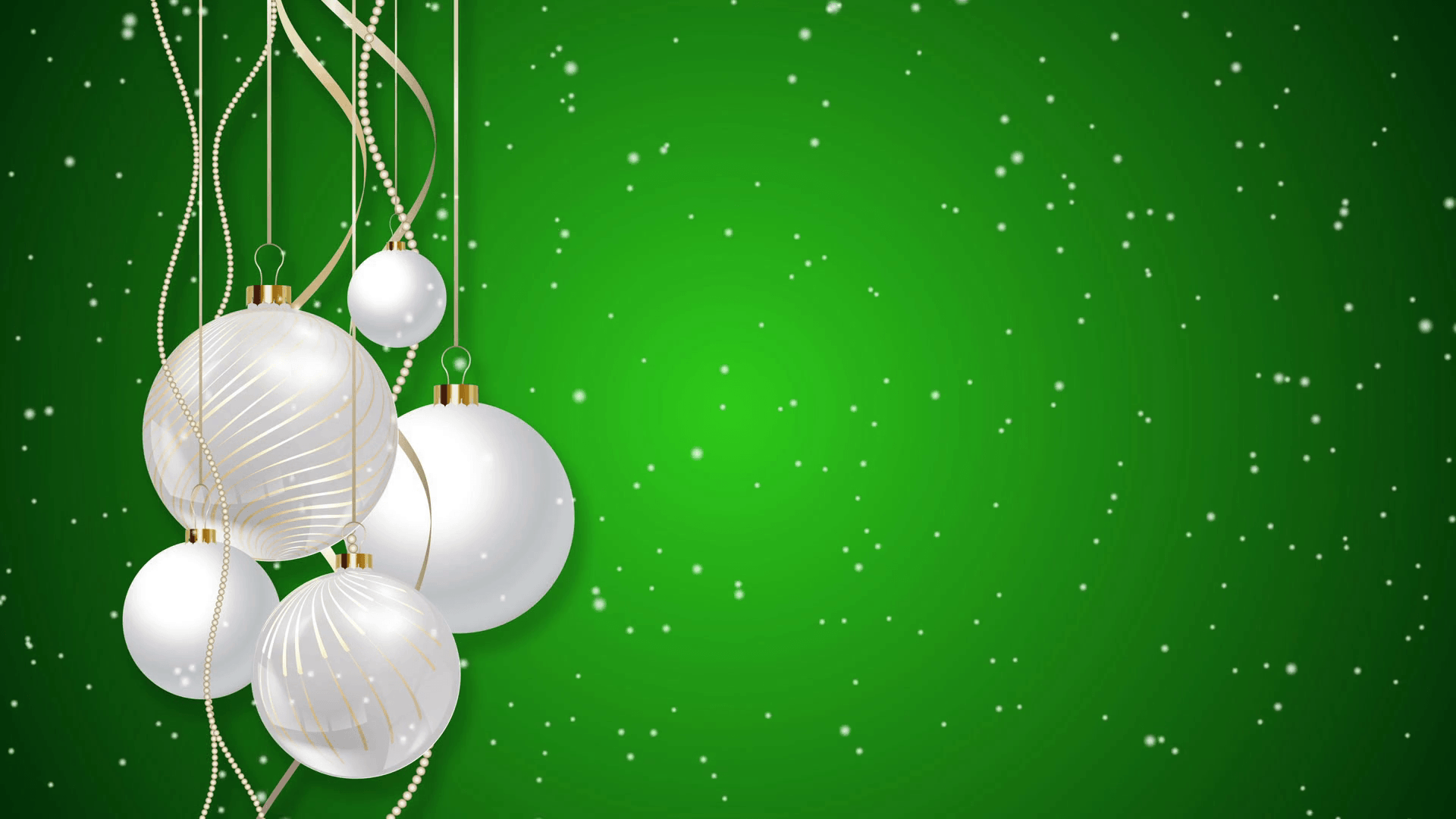 Christmas background with white decorations over a festive