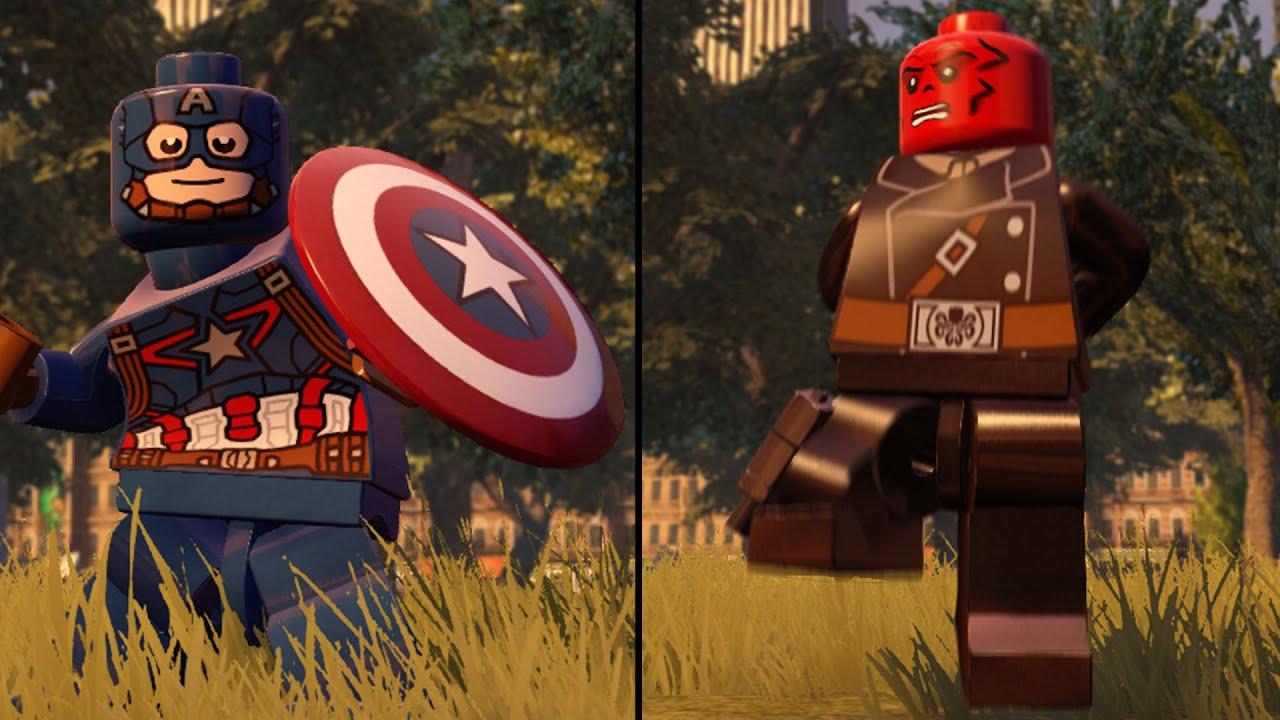 LEGO Marvel's Avengers America vs Red Skull Fight