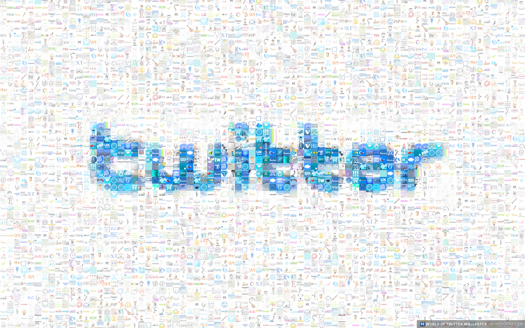 Twitter mosaic wallpaper. Twitter mosaic