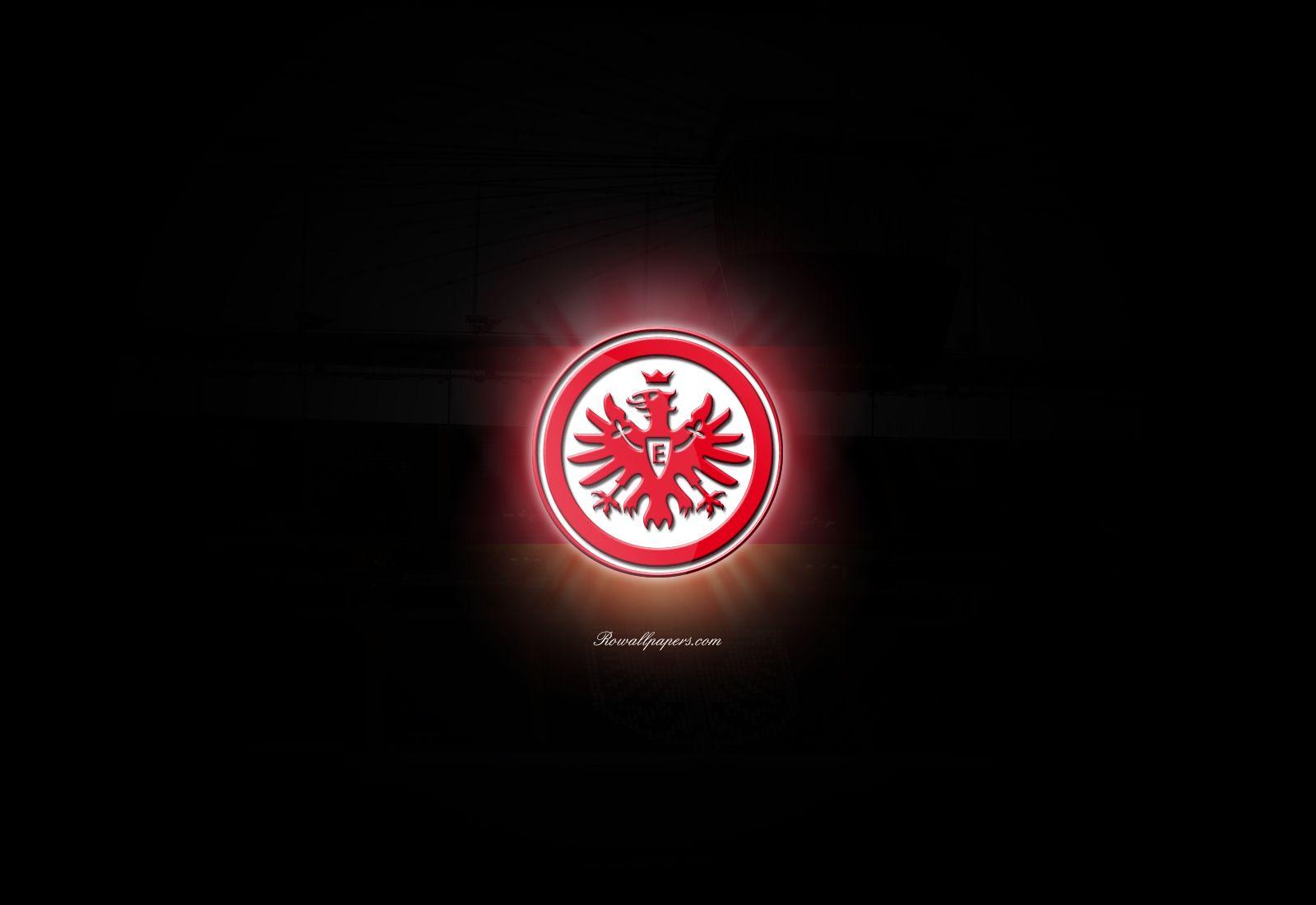 Eintracht Frankfurt Logo Sport Wallpaper Black Wallpaper