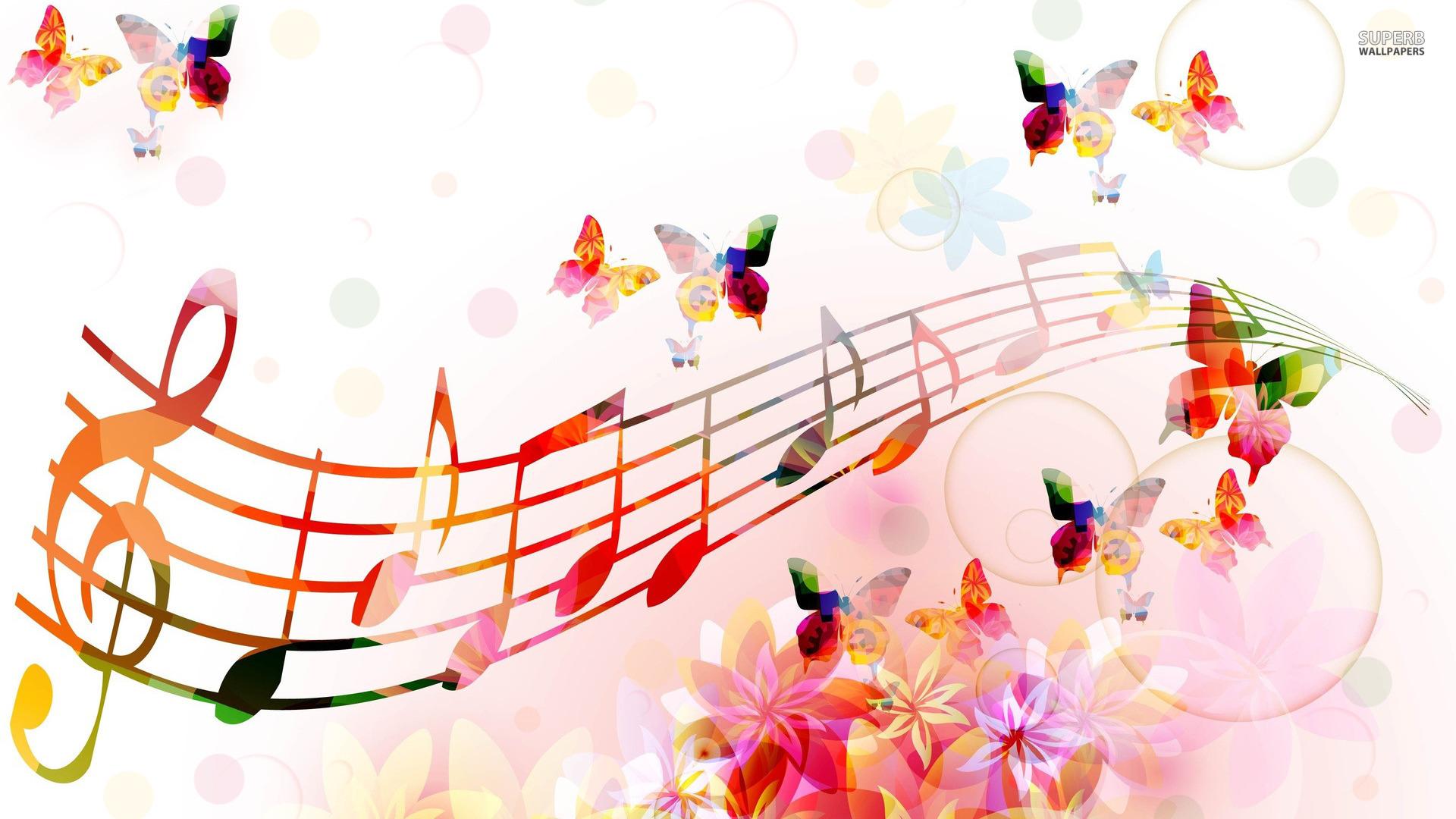 Big Musical Notes Background