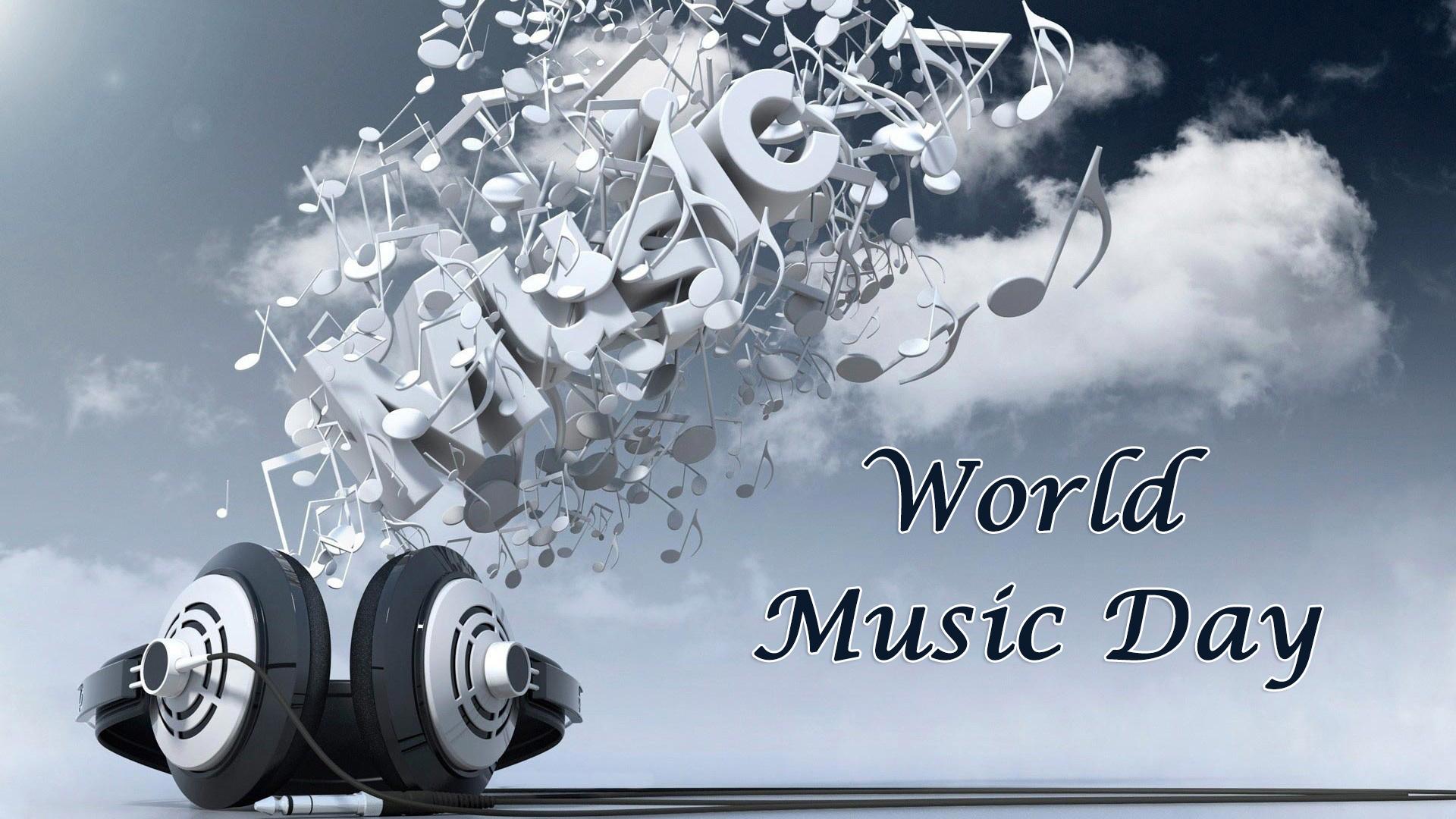 World Music Day Headphones Music Black Background Akg