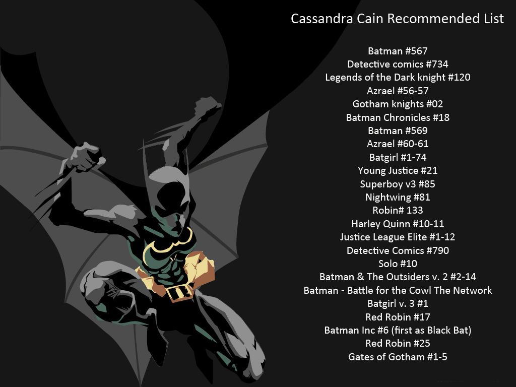 Cassandra Cain (Batgirl, Black Bat) Appreciation