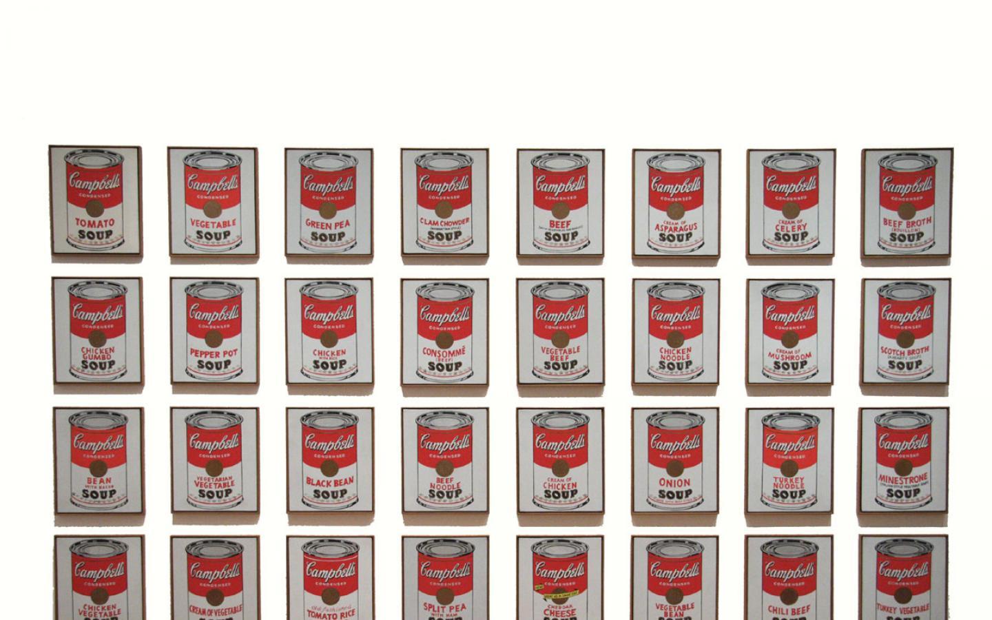 Best artist Warhol's Soup Cans (1962) 1440x900