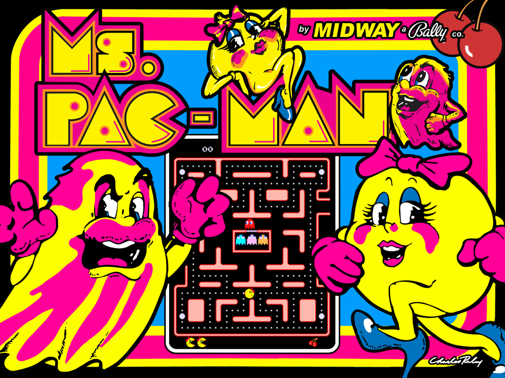 Ms Pac Man Logo HD Wallpaper, Background Image