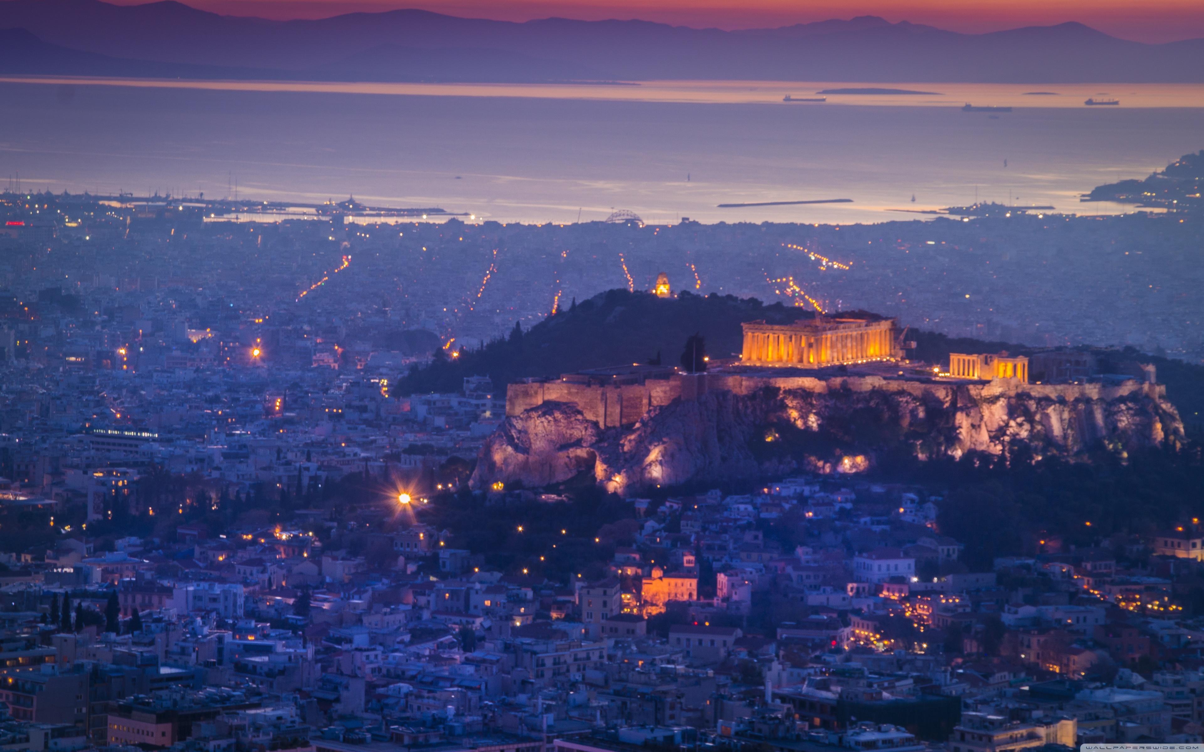 Athens by night ❤ 4K HD Desktop Wallpaper for 4K Ultra HD TV • Wide