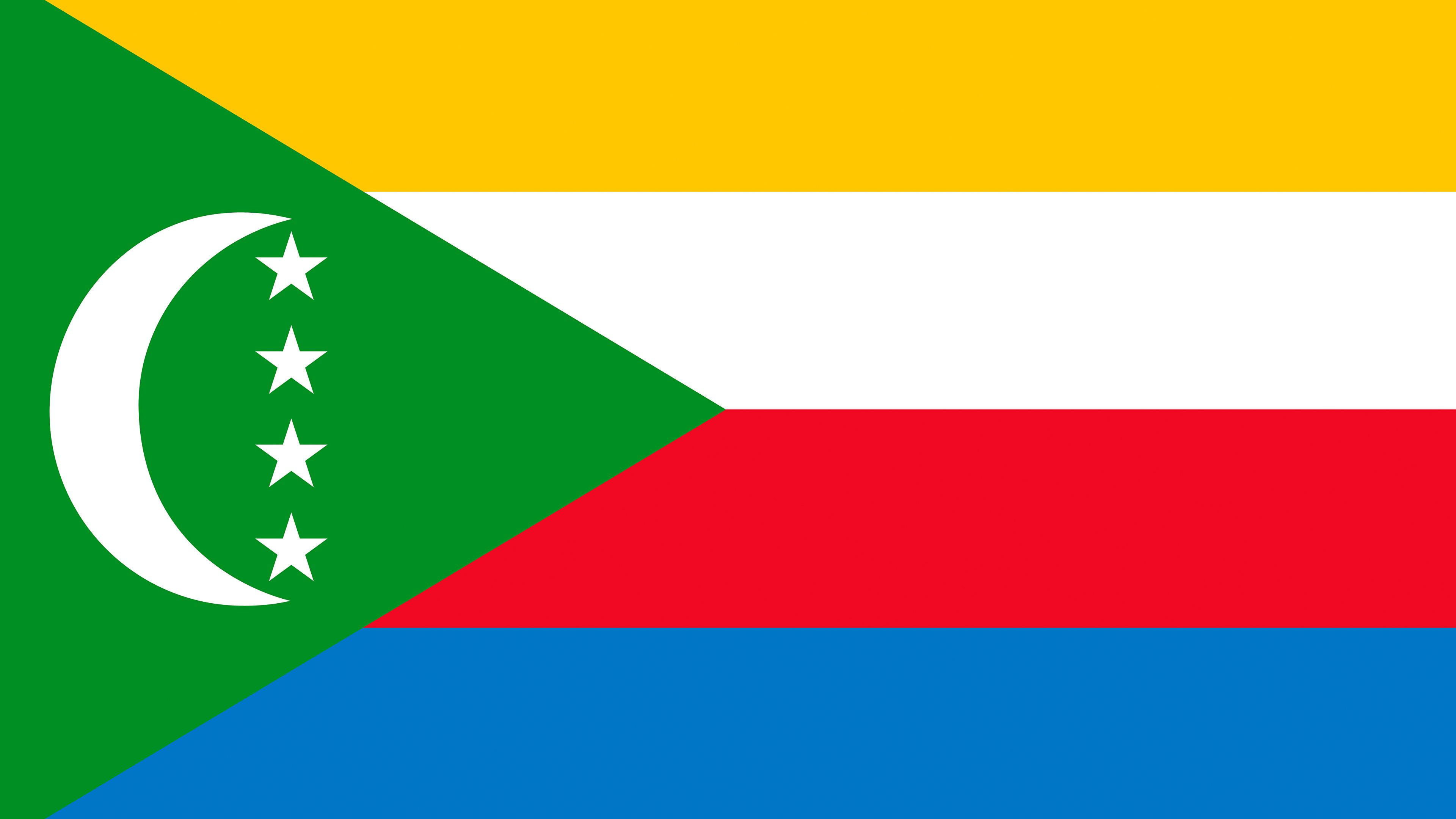 Wallpaper Comoros Flag Stripes 3840x2160