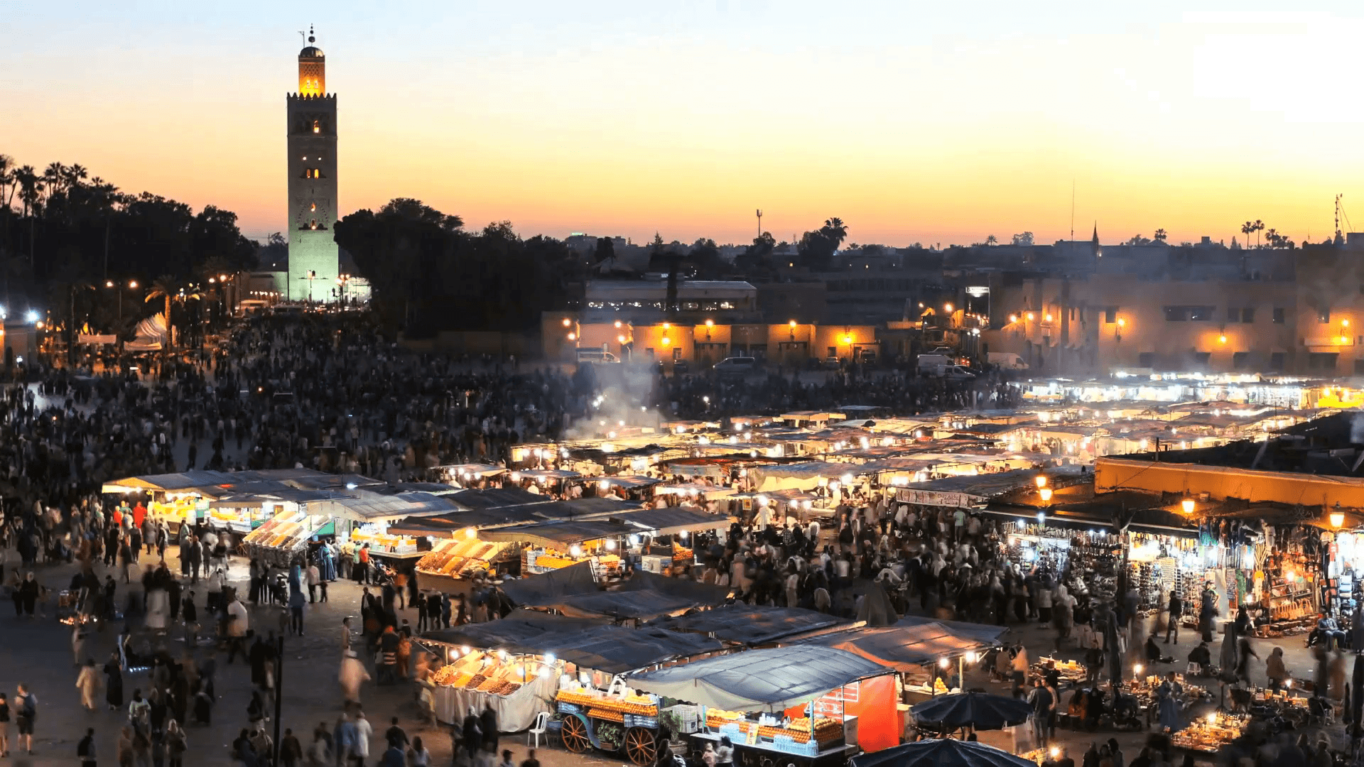 Djemaa El Fna In Marrakech, Morocco (Timeslapse) Stock Video Footage