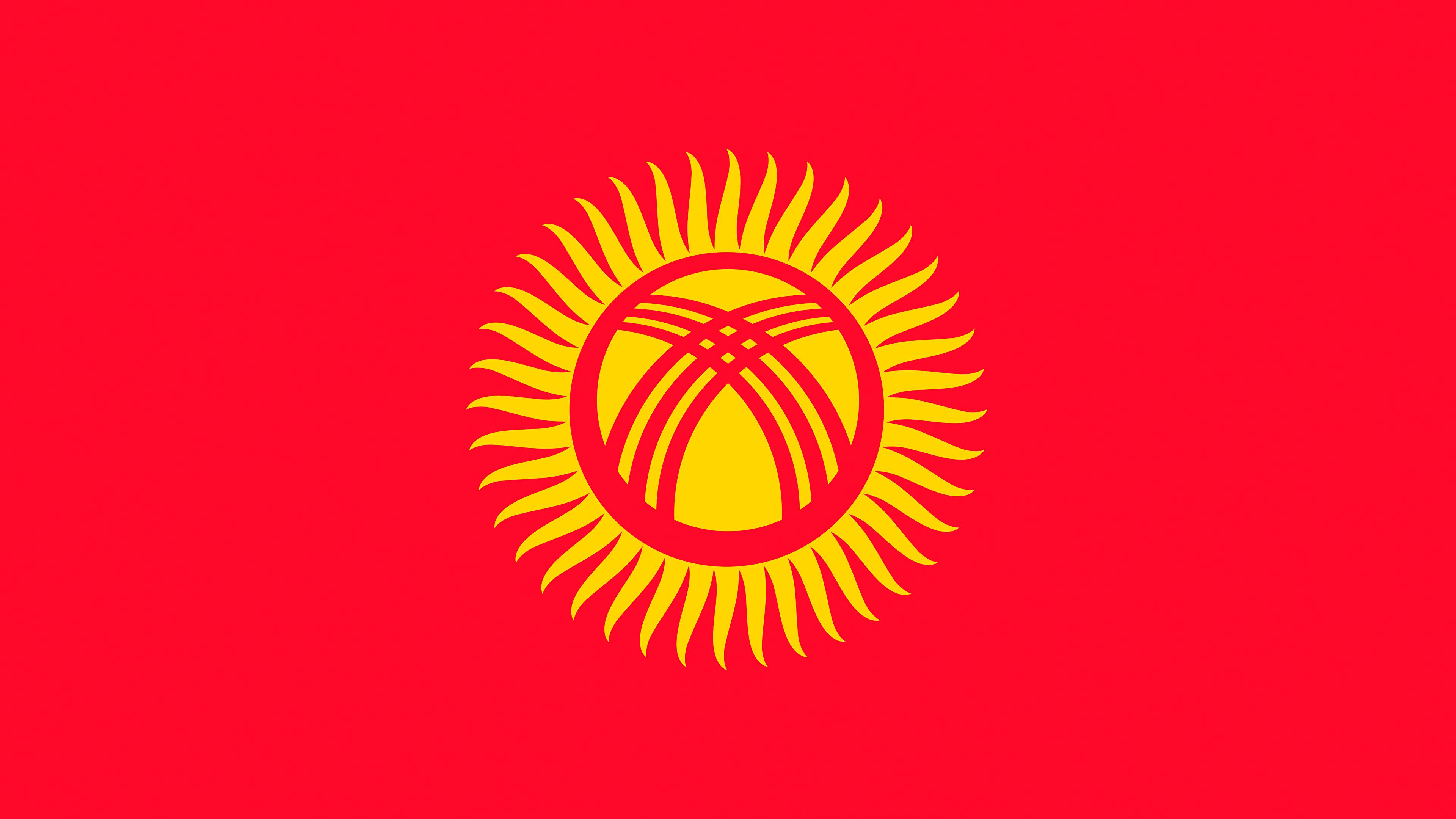 Wallpaper Kyrgyzstan Flag 3840x2160