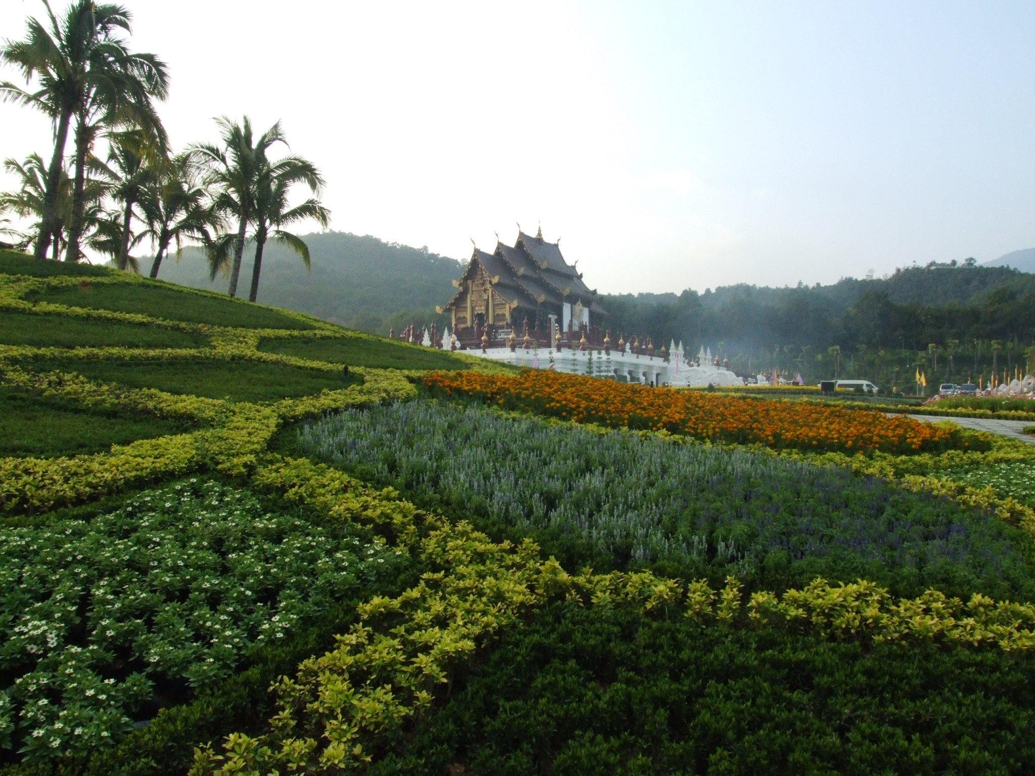 Garden in the resort of Chiang Mai, Thailand wallpaper and image