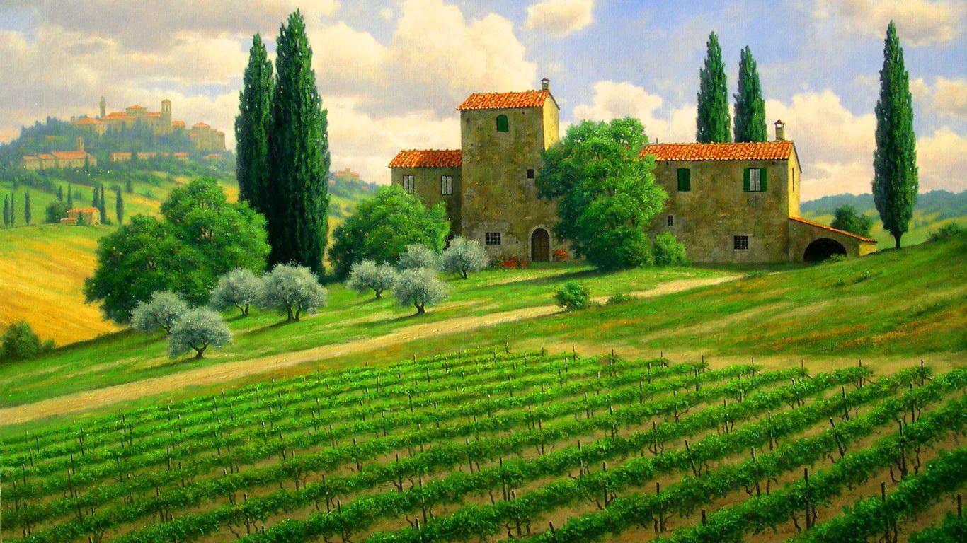 Tuscan Countryside Wallpaper Desktop