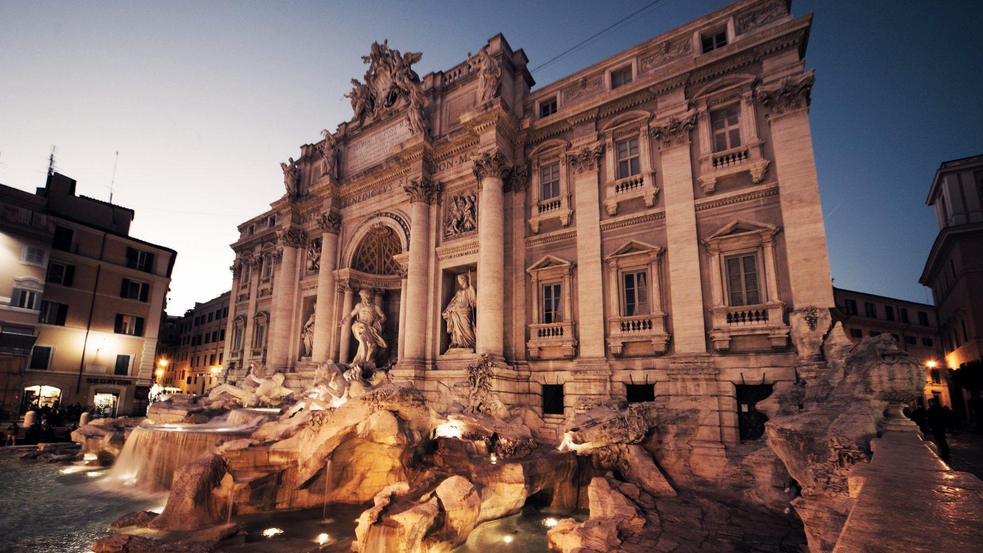 Best Angle Wallpaper Of The Trevi Fountain In Rome Italy