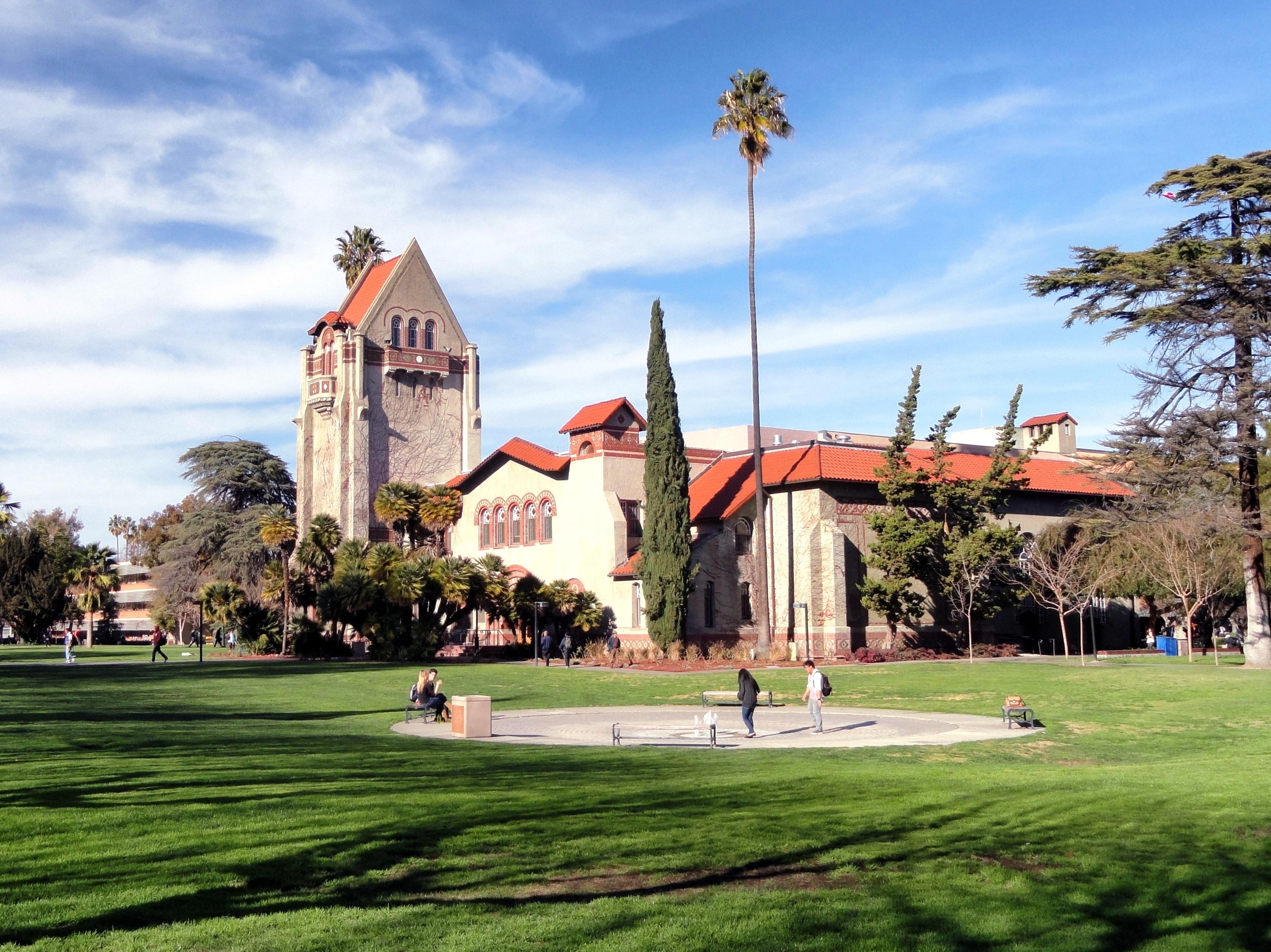 San Jose State University, California, architecture, grass free