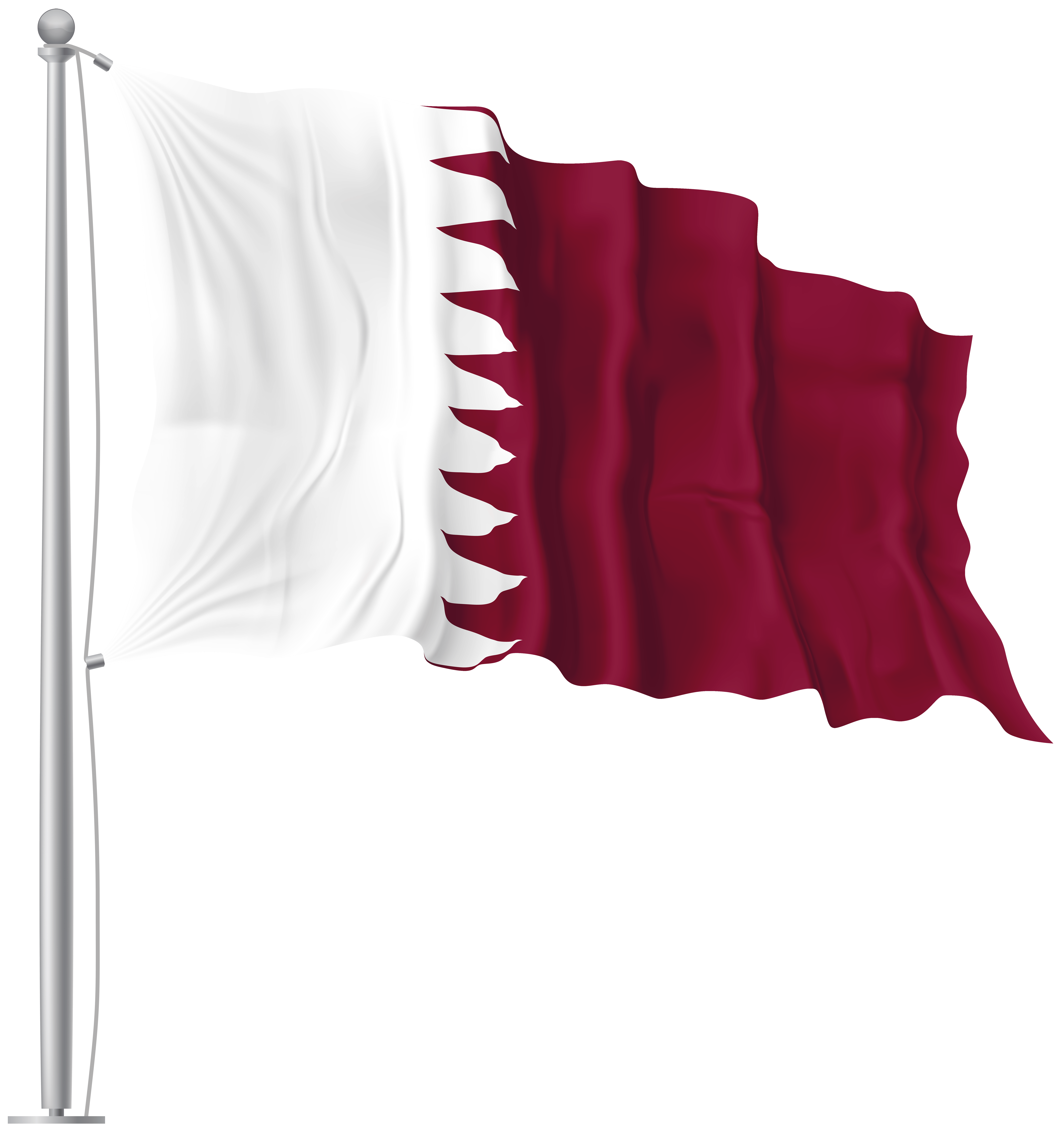 Qatar Waving Flag PNG Image Quality