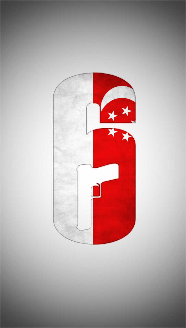 Rainbow Six: Siege Singapore Flag and SAF Camo Logo Wallpaper