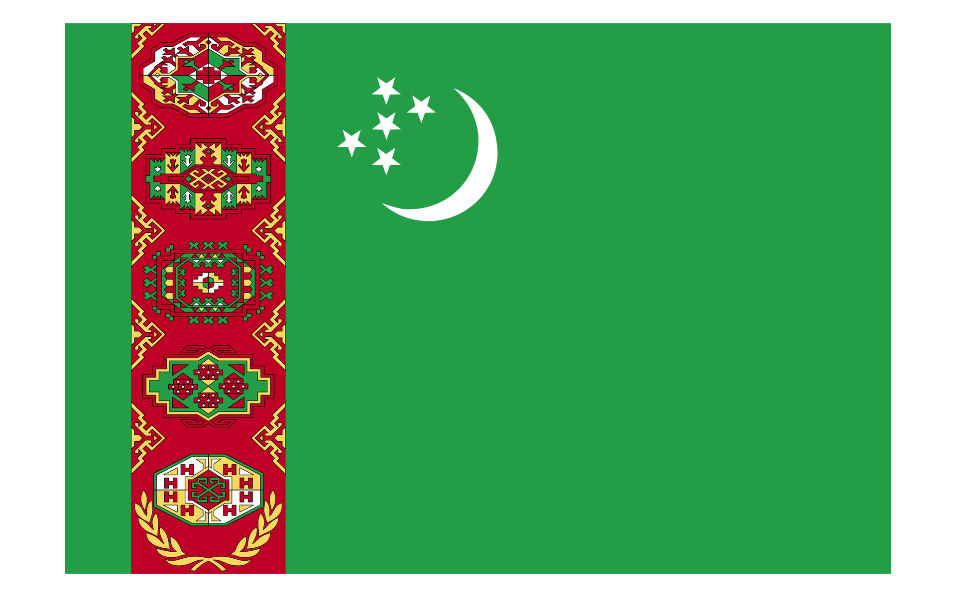turkmenistan. flag. Asia, Flag